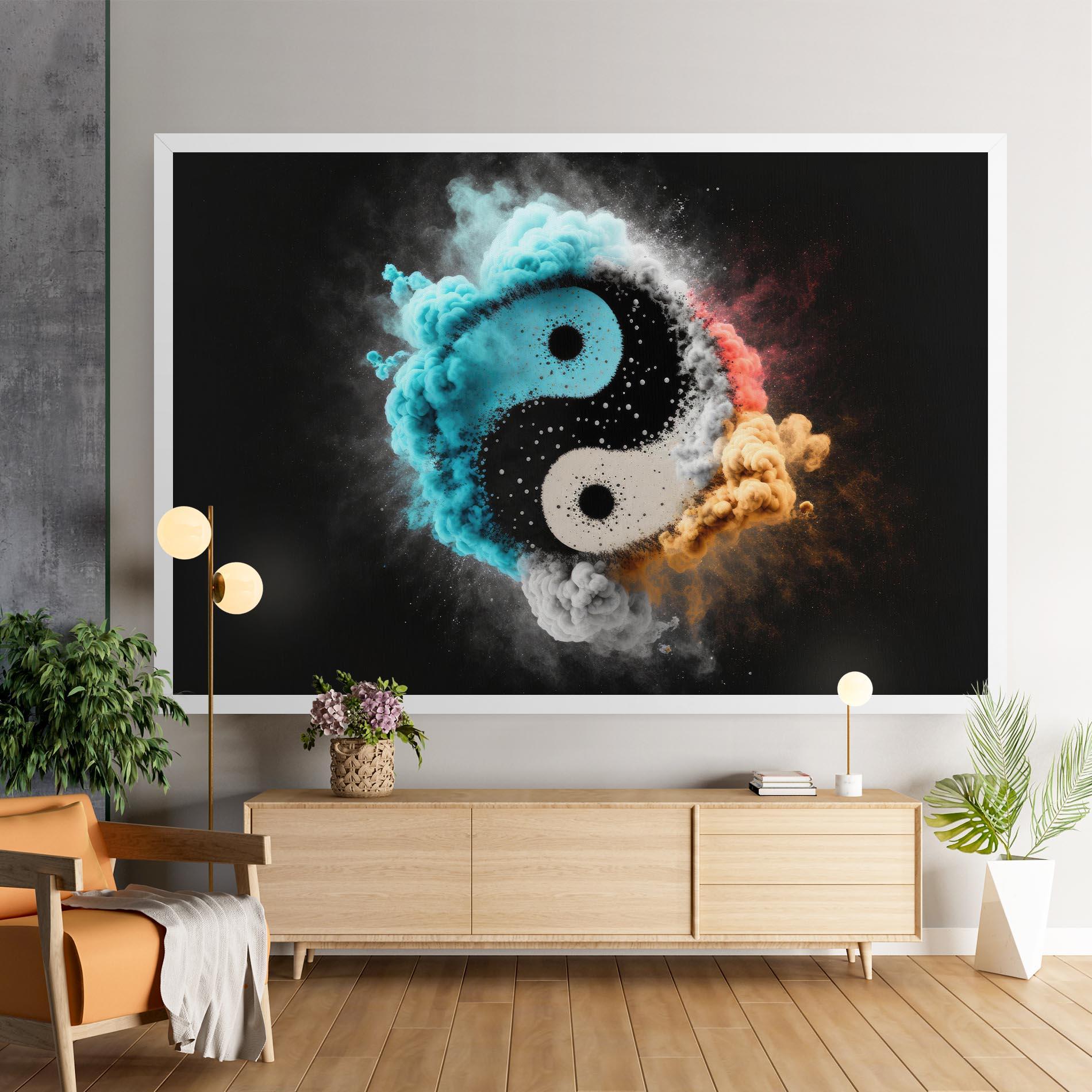 Tablou Canvas Blue Smoke Yinuang mockup 9