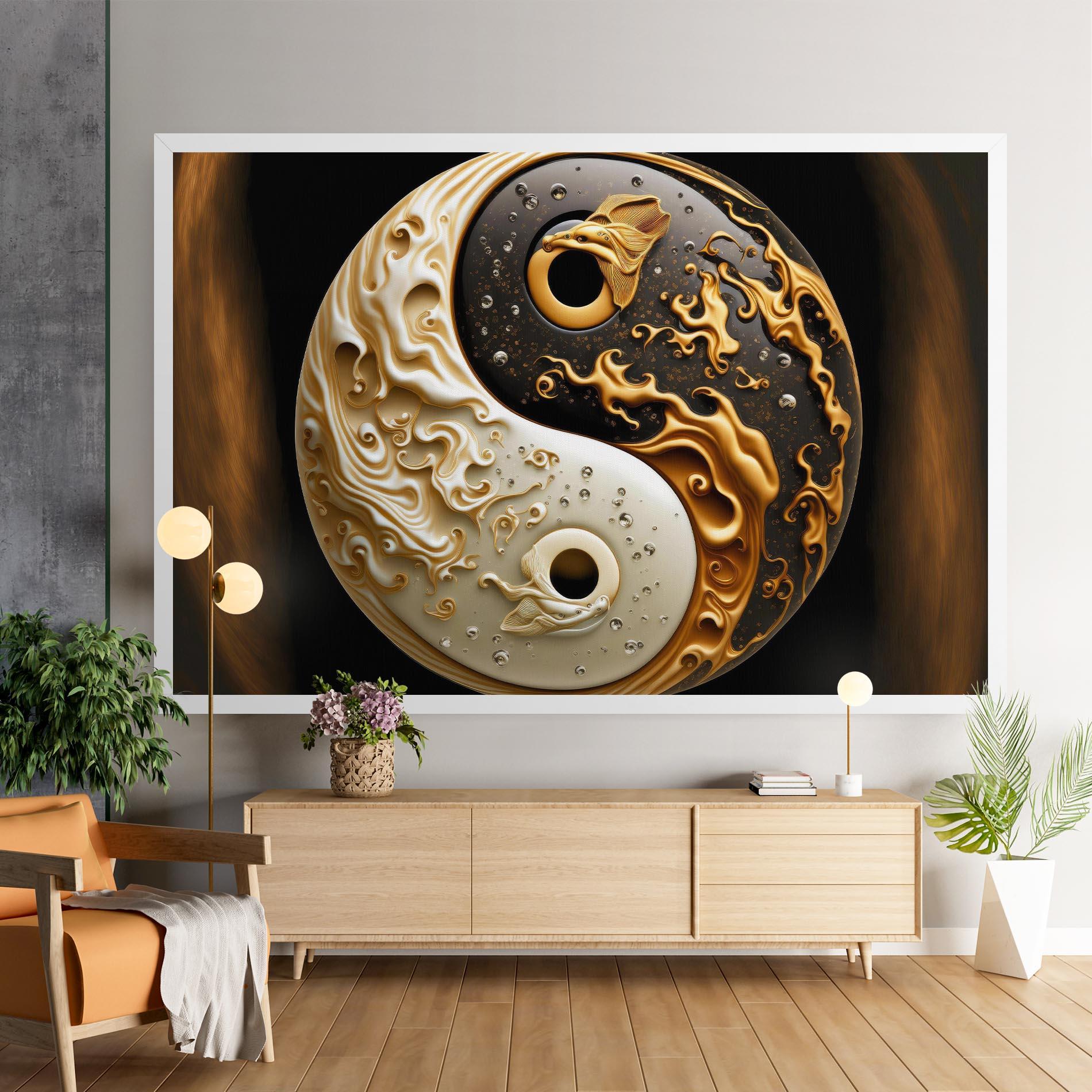 Tablou Canvas Caramel Yinyang mockup 9