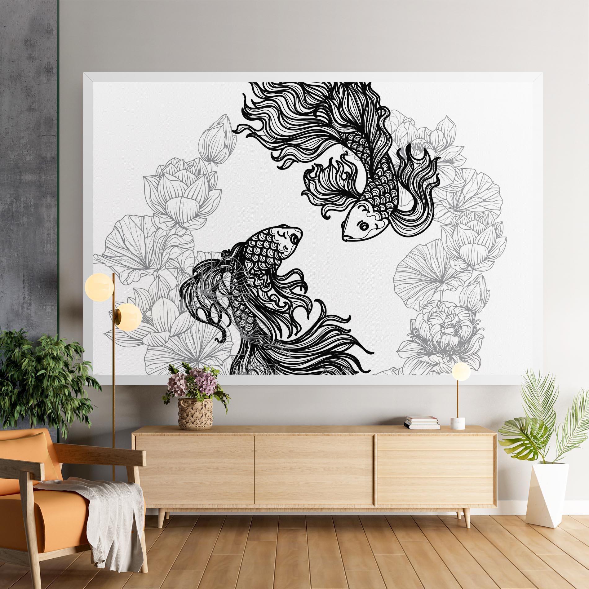 Tablou Canvas Fish Yinyang mockup 9
