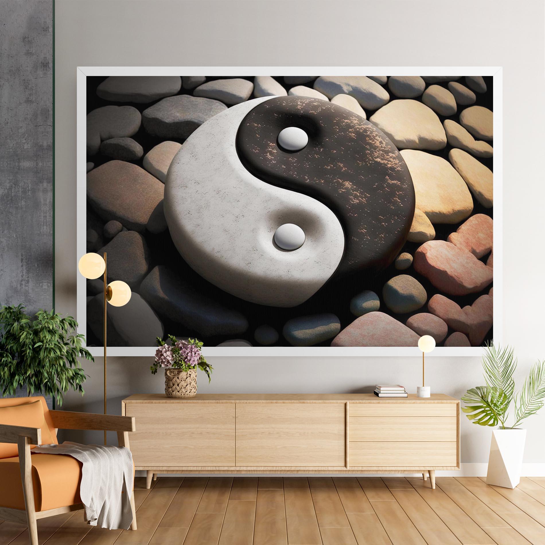Tablou Canvas Stone Yinyang mockup 9
