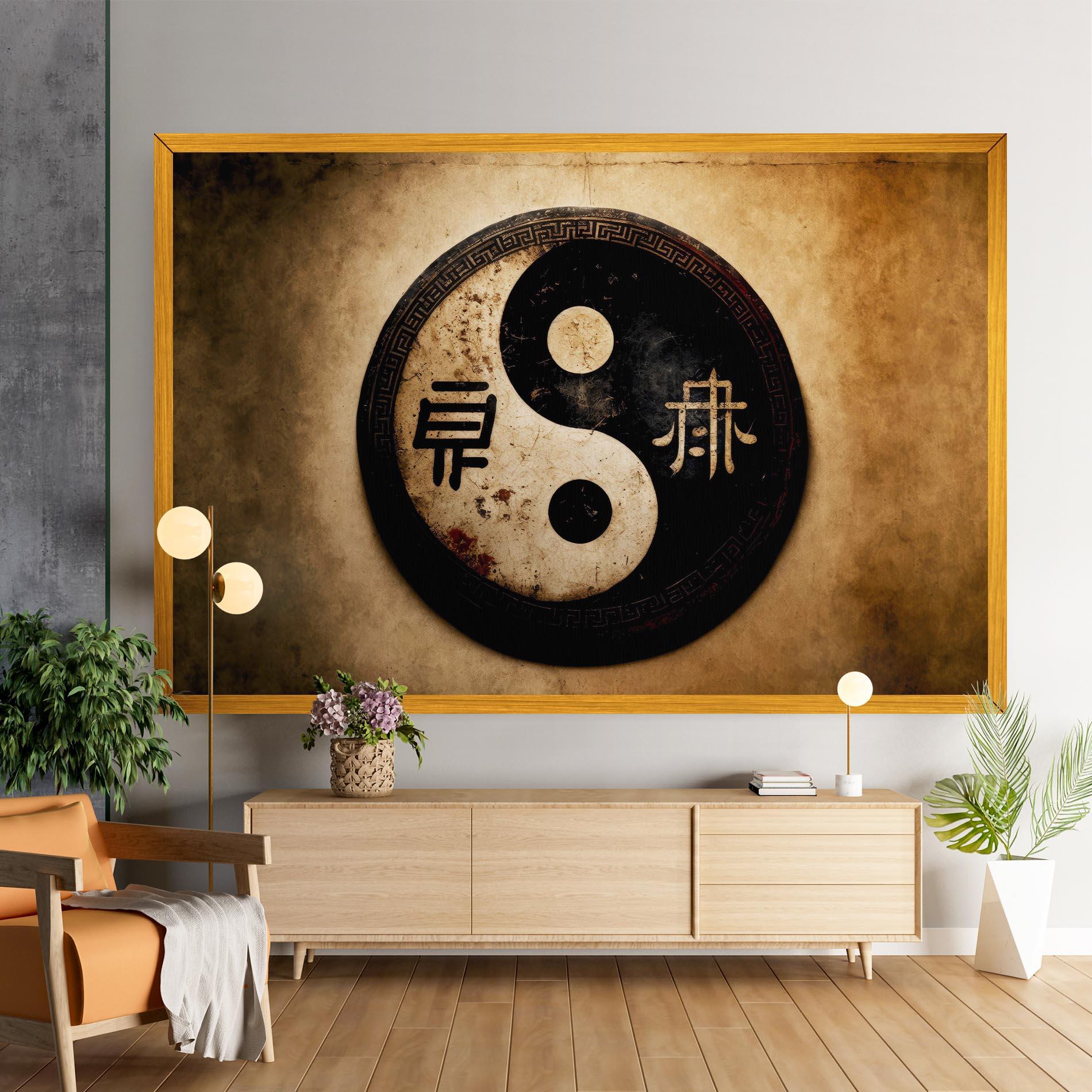 Tablou Canvas Chinese Yinyang mockup 9
