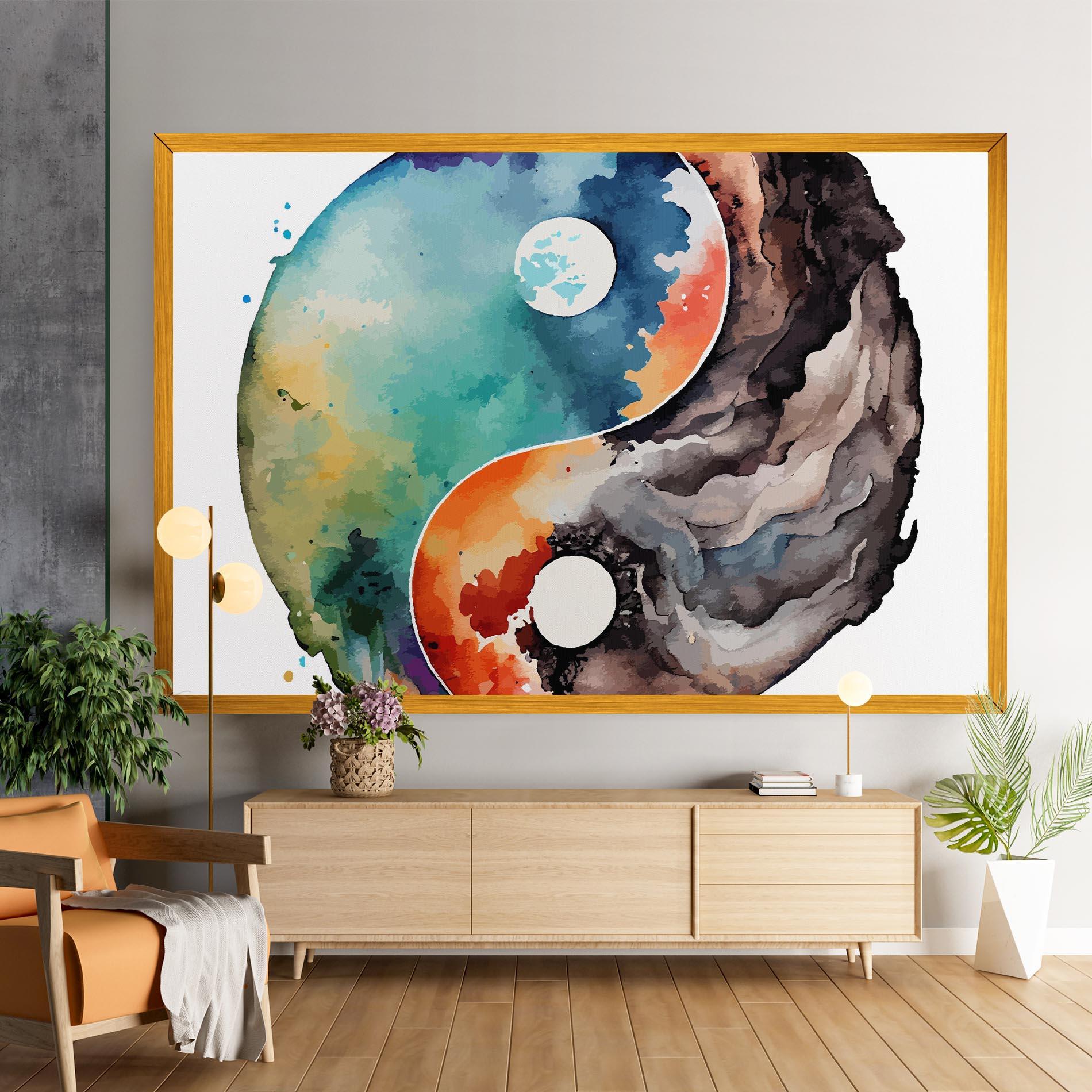Tablou Canvas Earth Yinyang Art mockup 9