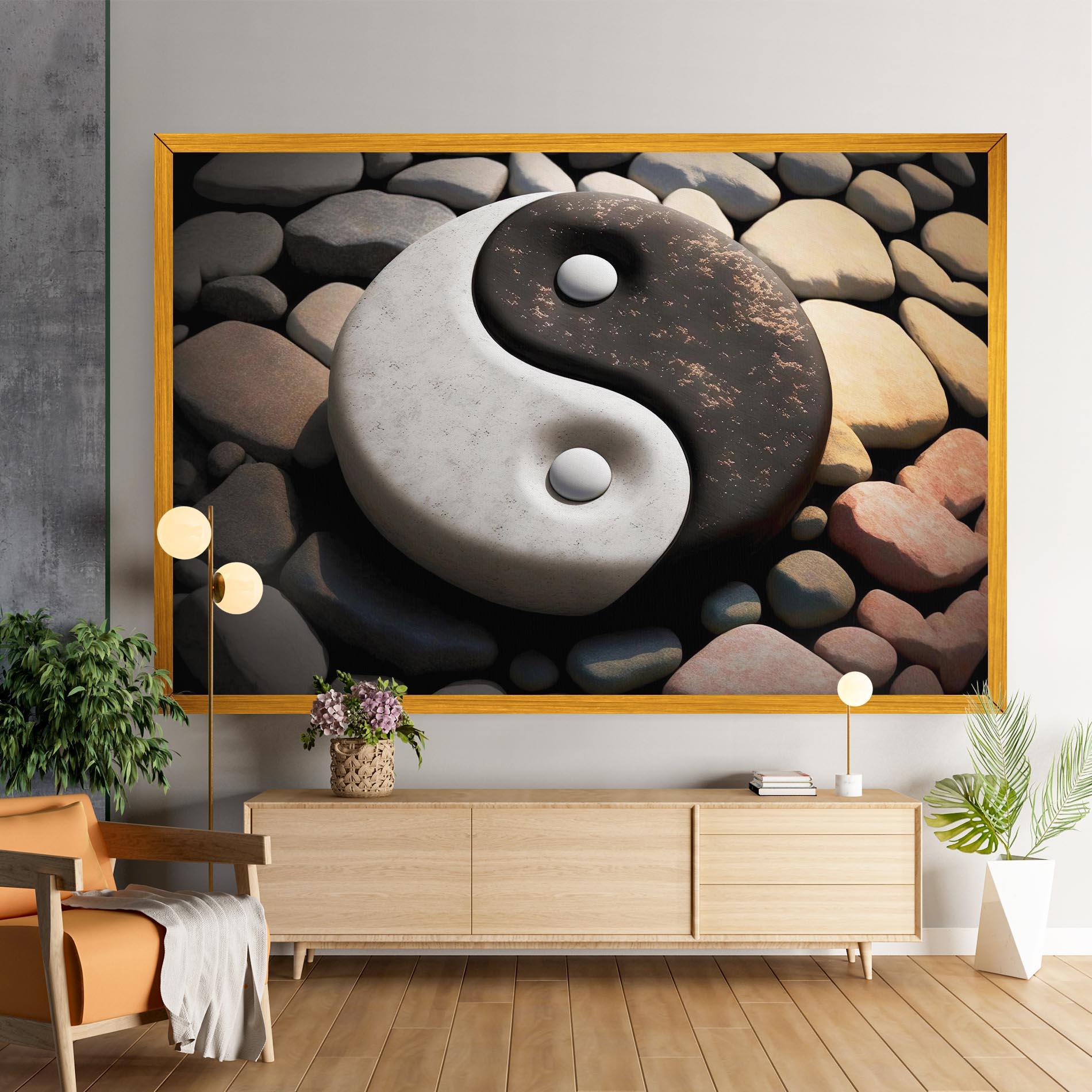 Tablou Canvas Stone Yinyang mockup 9