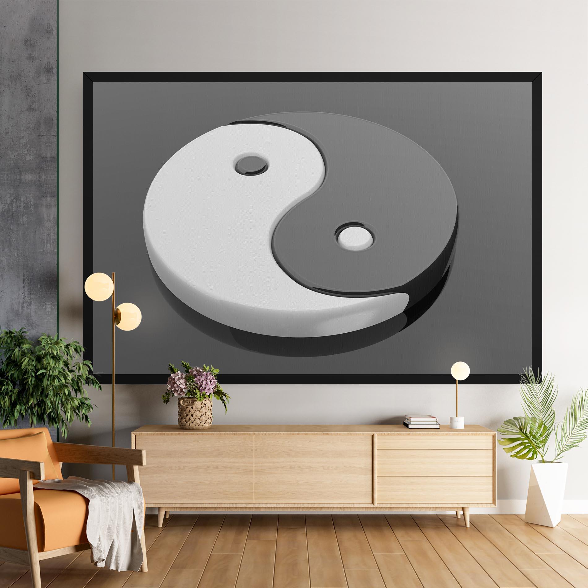 Tablou Canvas 3d Yinyang mockup 9
