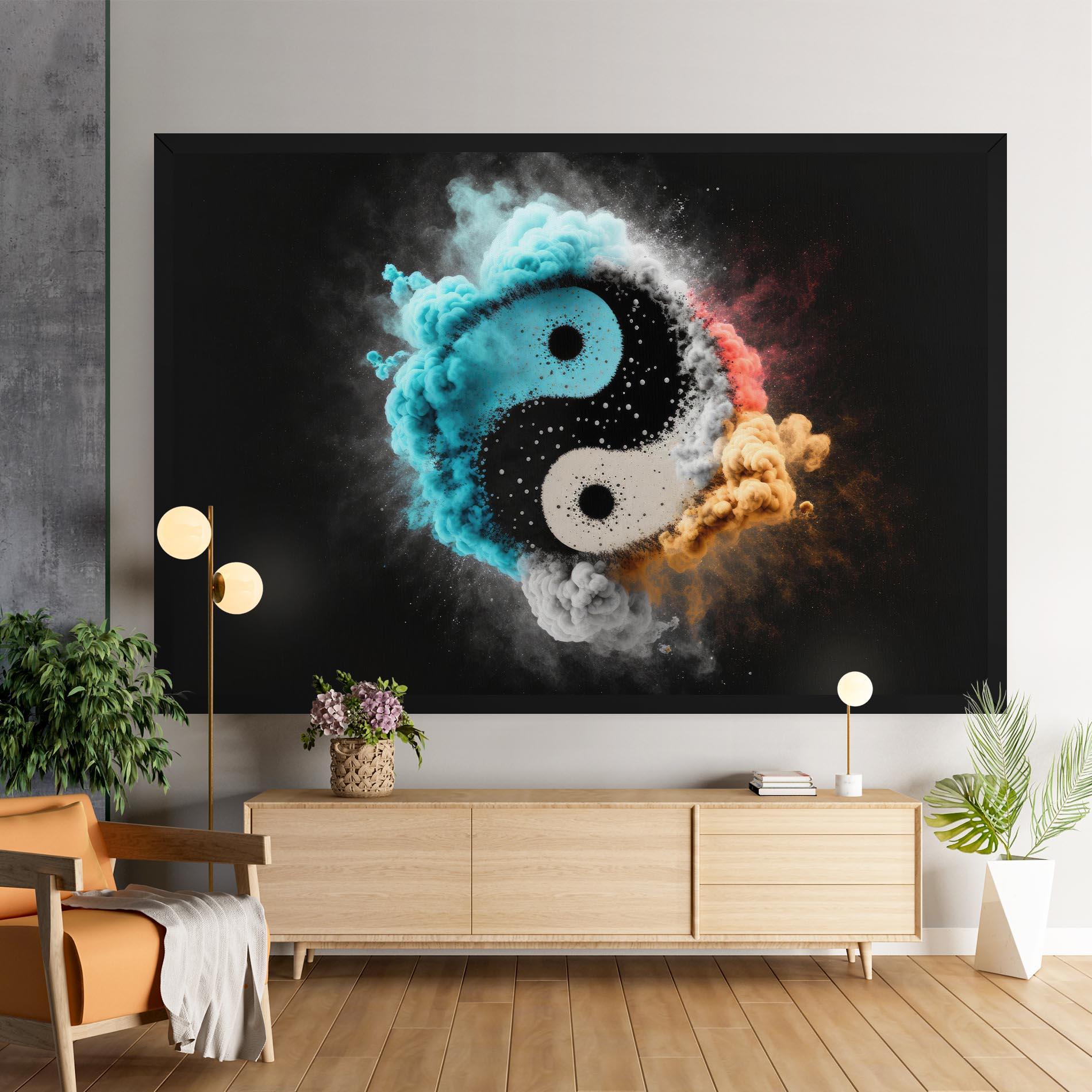 Tablou Canvas Blue Smoke Yinuang mockup 9