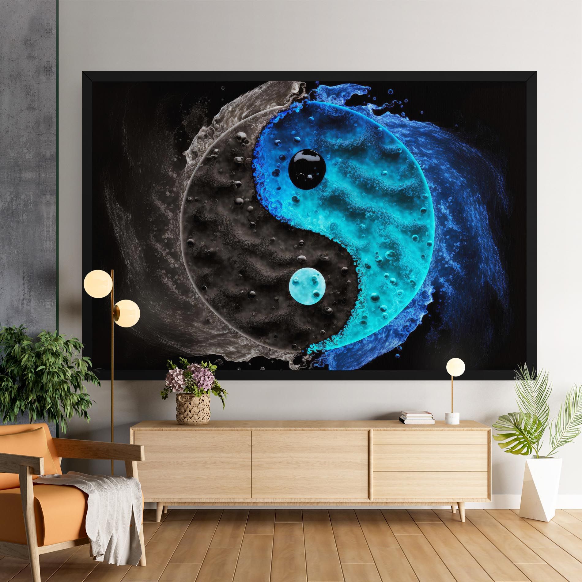 Blue Water Yinyang mockup 9