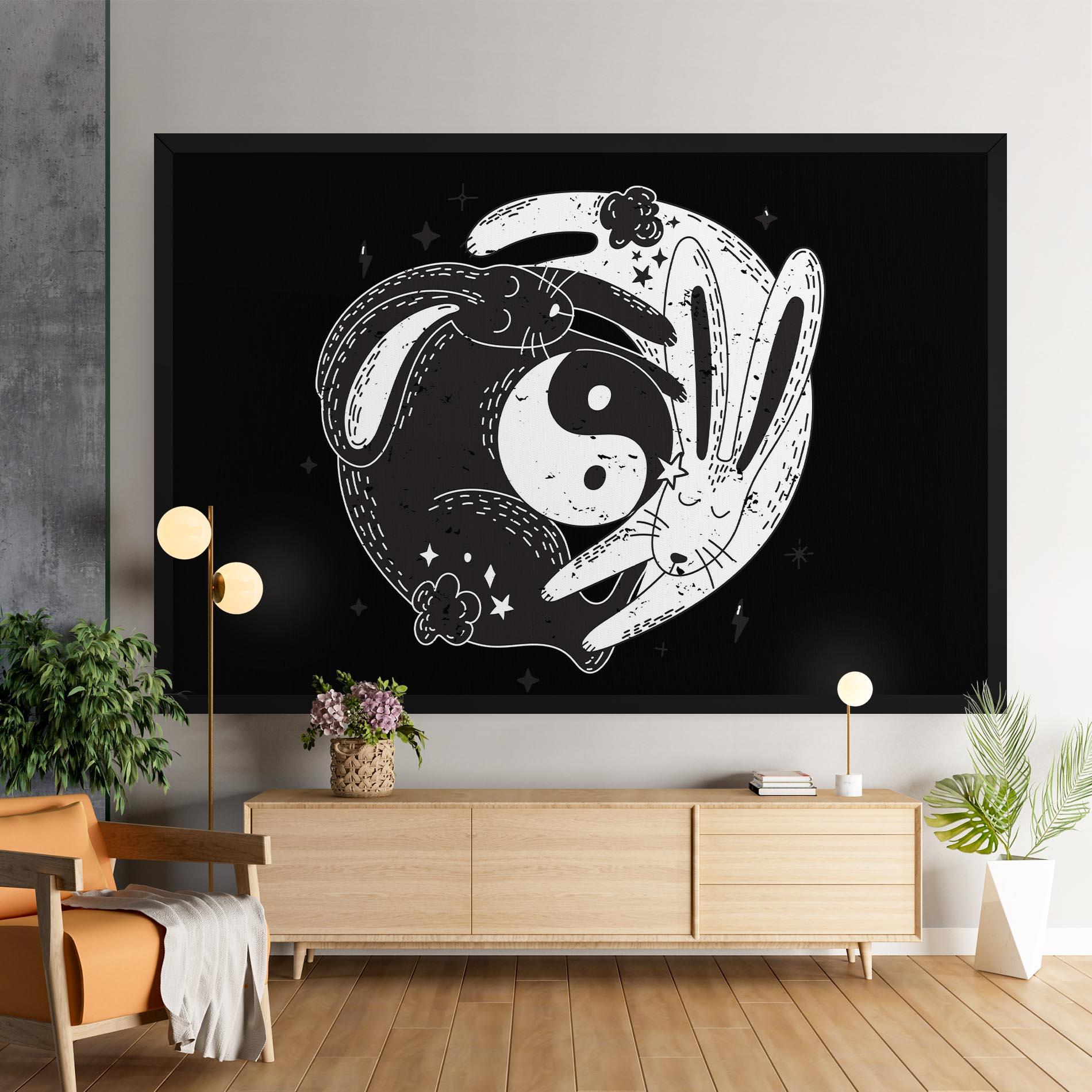 Tablou Canvas Bunny Yinyang mockup 9