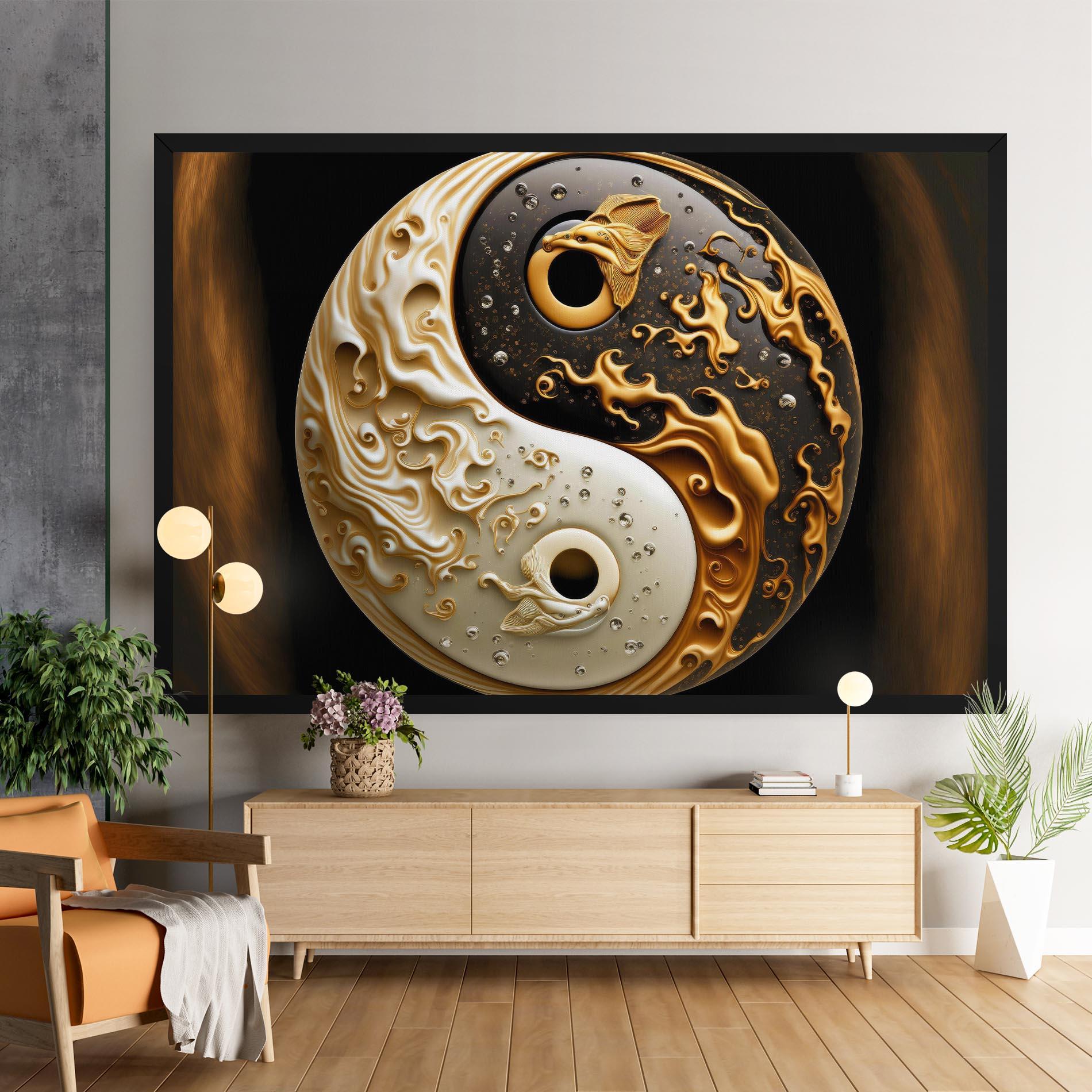 Tablou Canvas Caramel Yinyang mockup 9