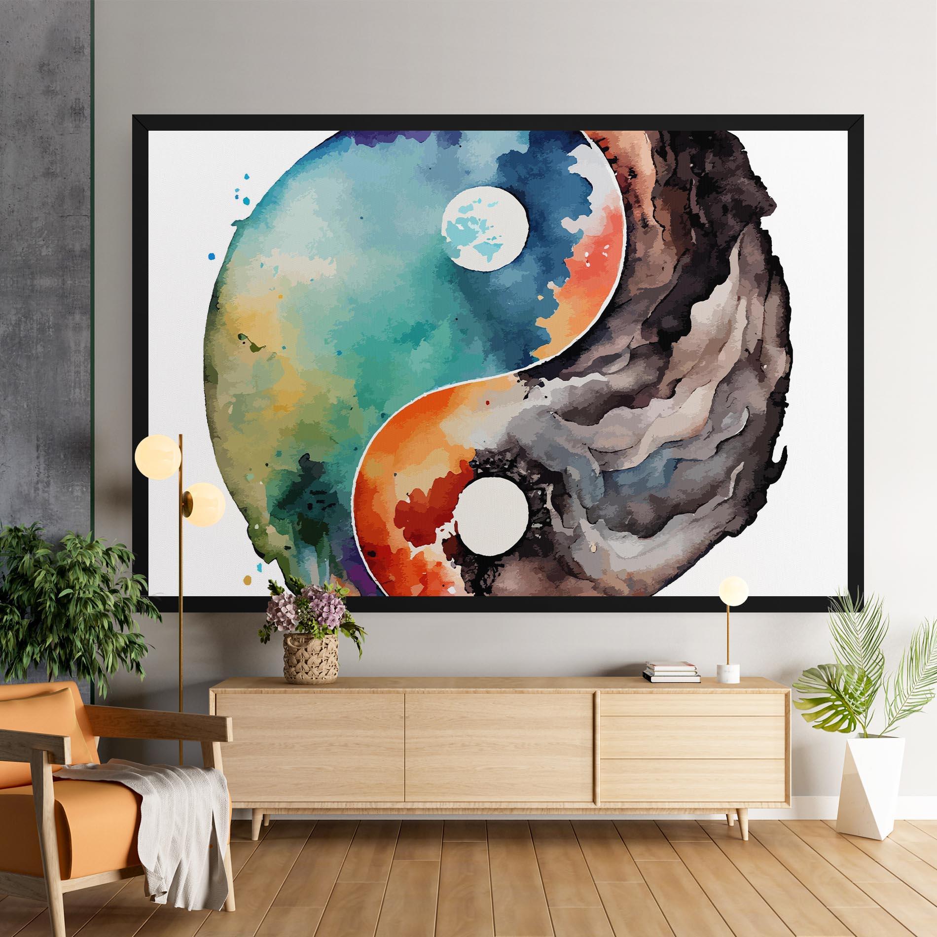 Tablou Canvas Earth Yinyang Art mockup 9