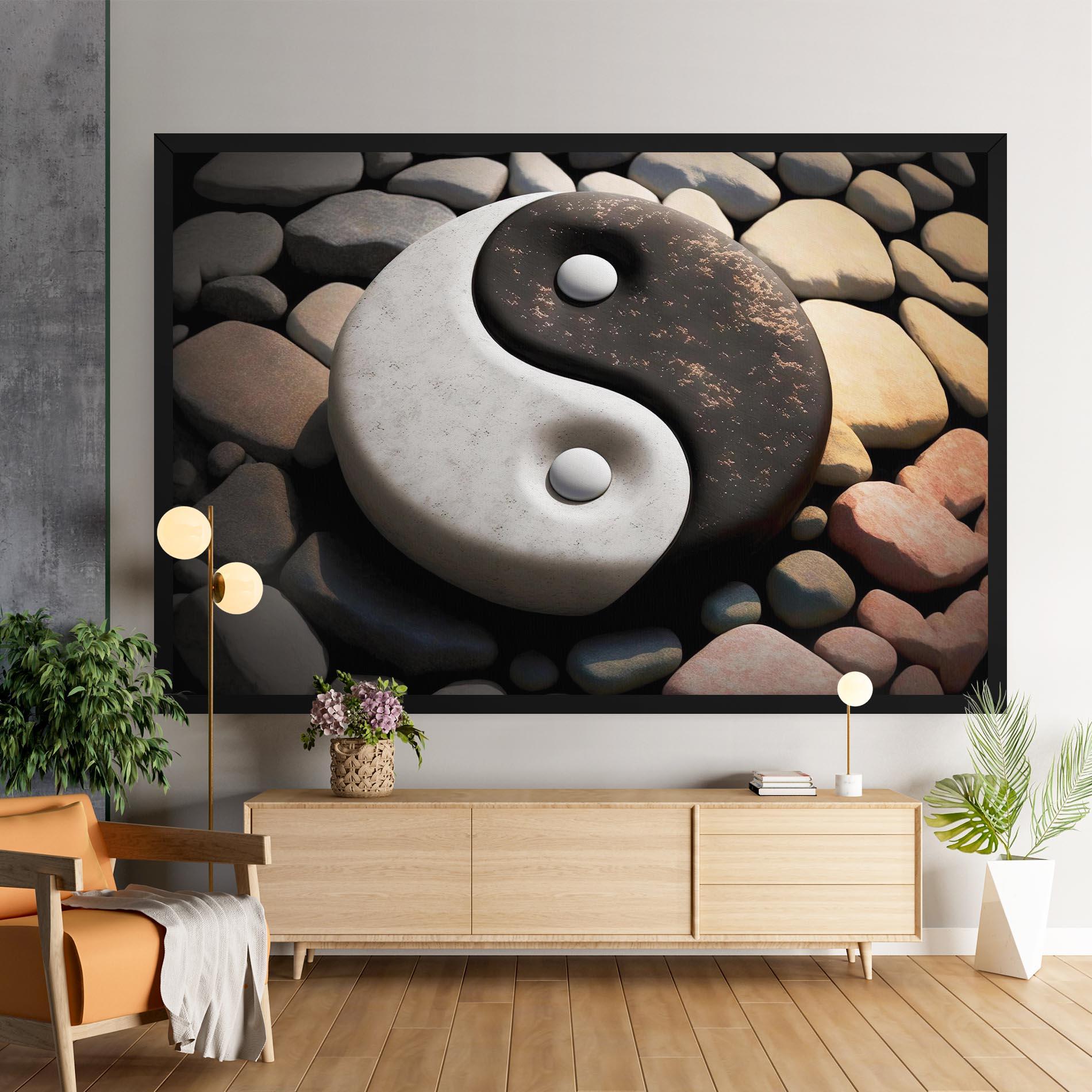 Tablou Canvas Stone Yinyang mockup 9