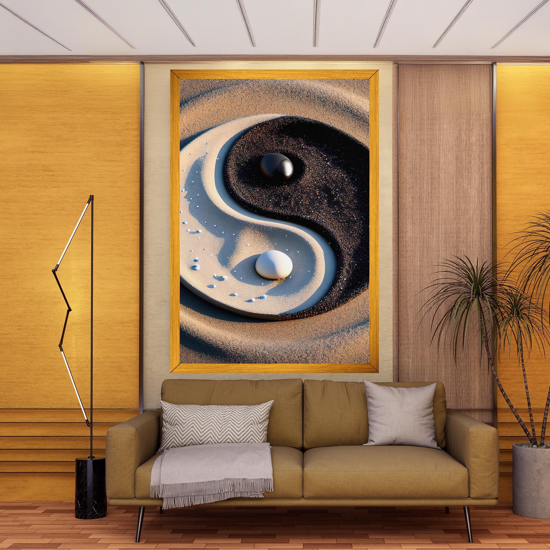 Tablou Canvas Pretty Sand Yinyang mockup 9