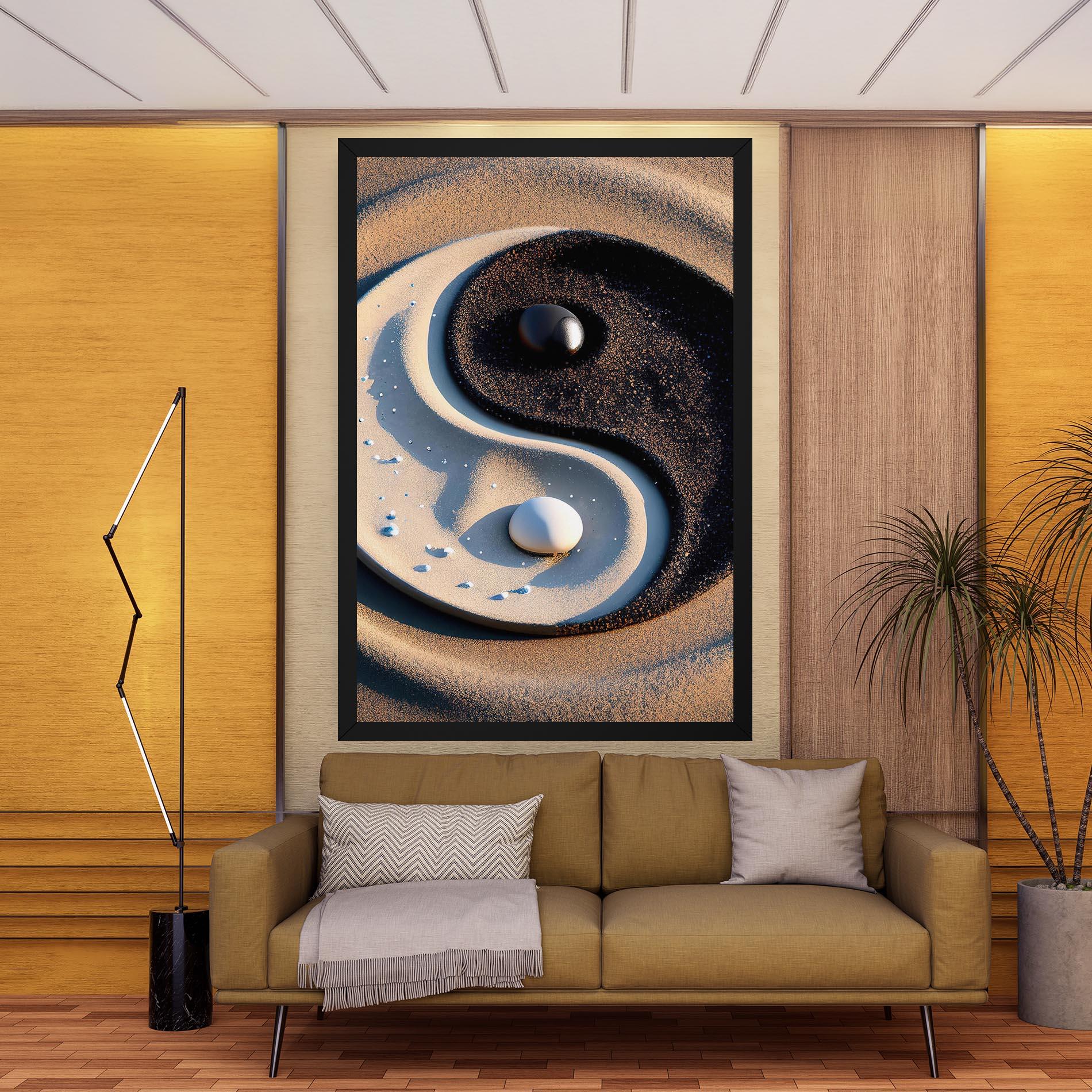 Tablou Canvas Pretty Sand Yinyang mockup 9