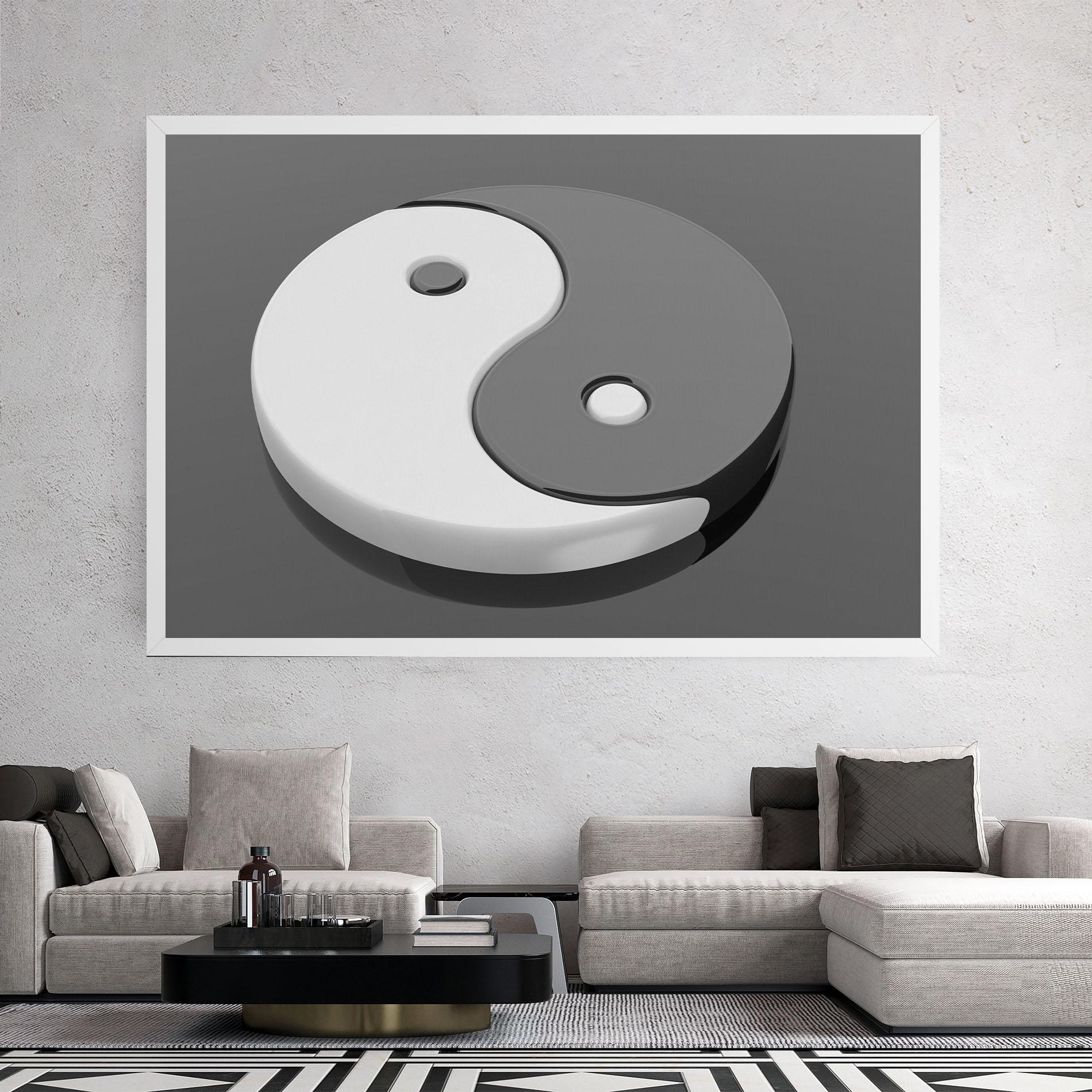 Tablou Canvas 3d Yinyang mockup 2