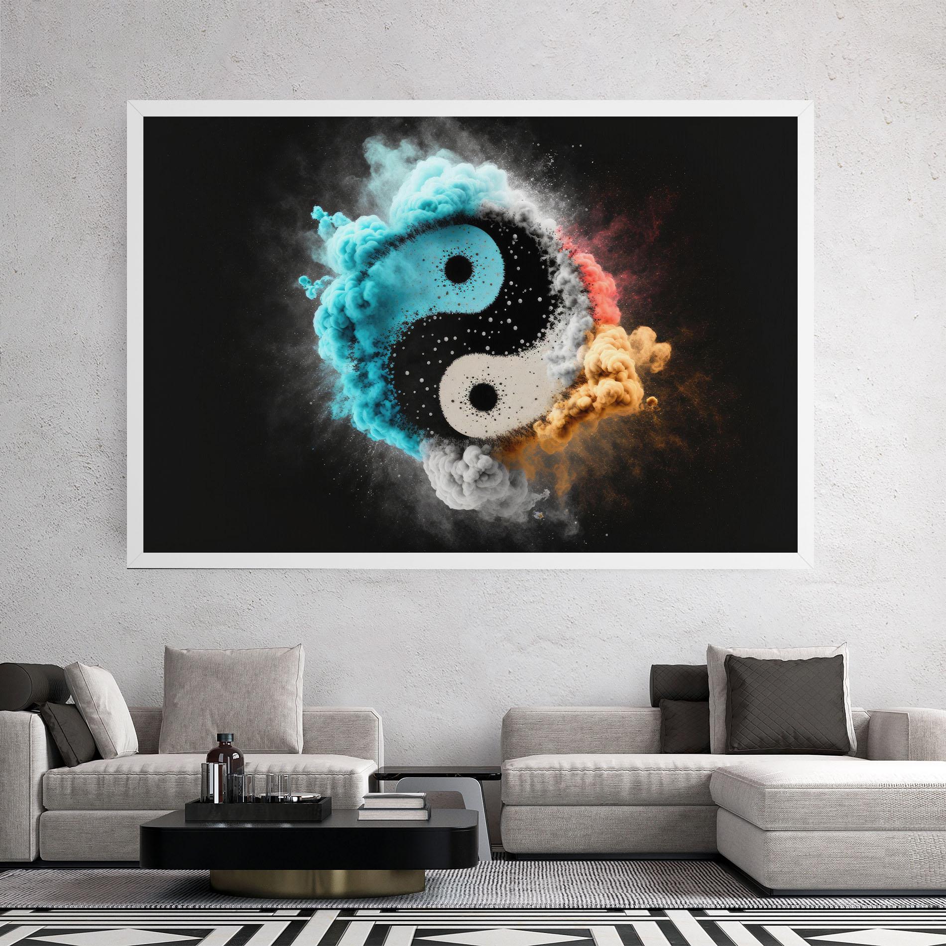Tablou Canvas Blue Smoke Yinuang mockup 2