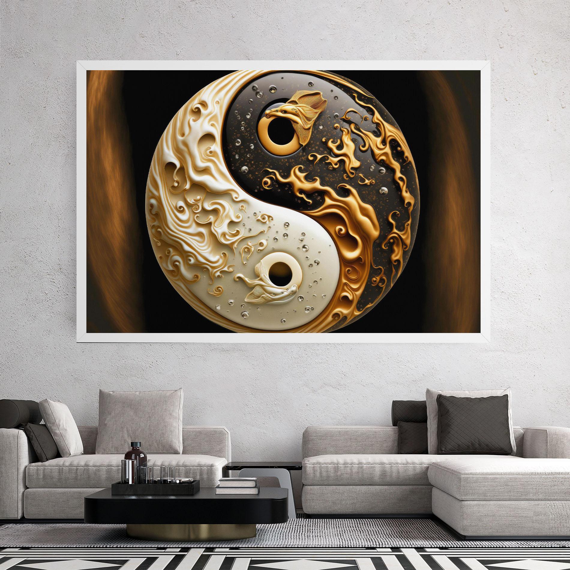 Tablou Canvas Caramel Yinyang mockup 2