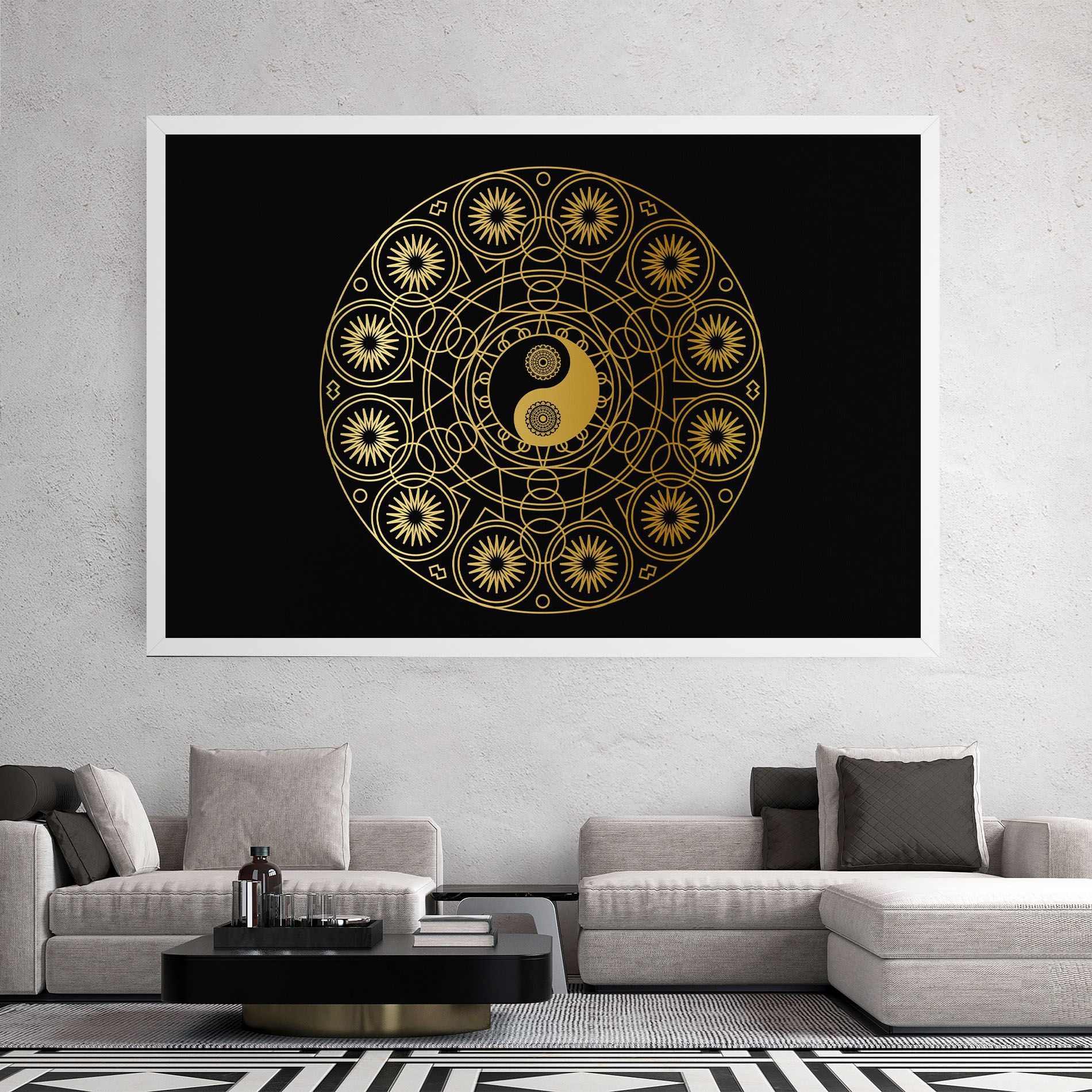 Gold Meditation Mandala mockup 2