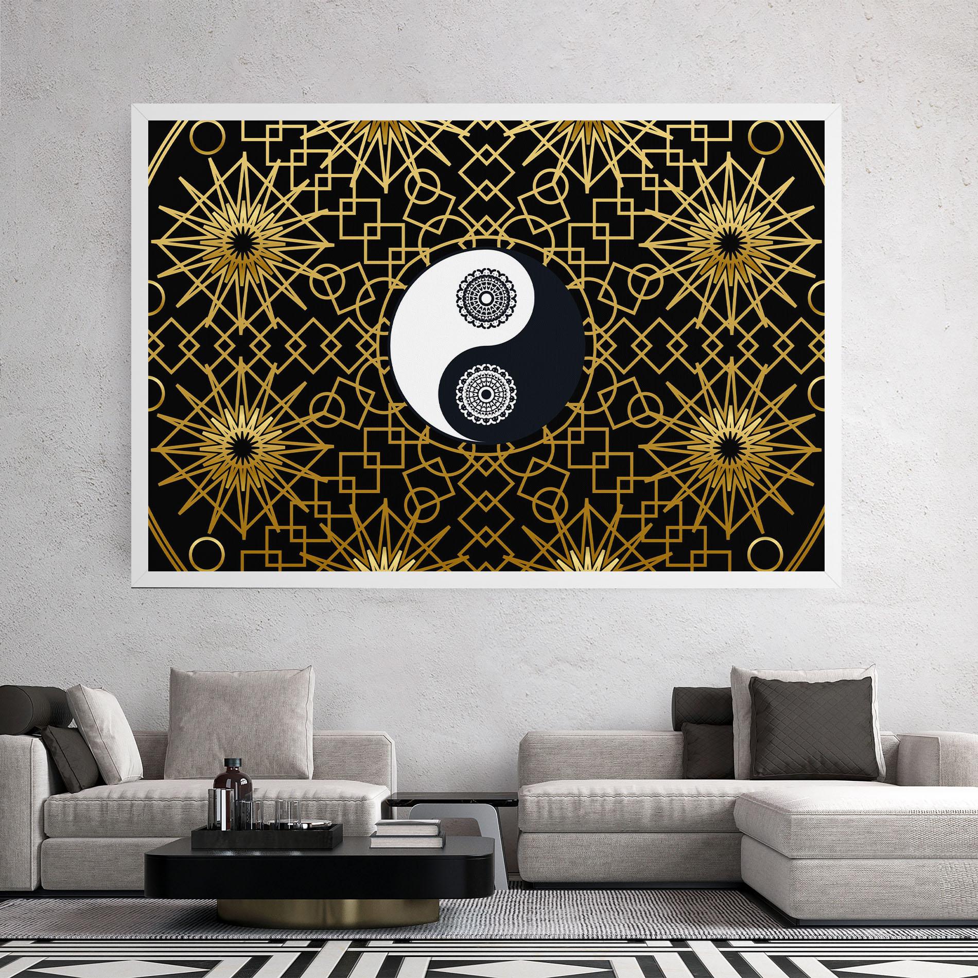 Tablou Canvas Meditation Yin Yang mockup 2