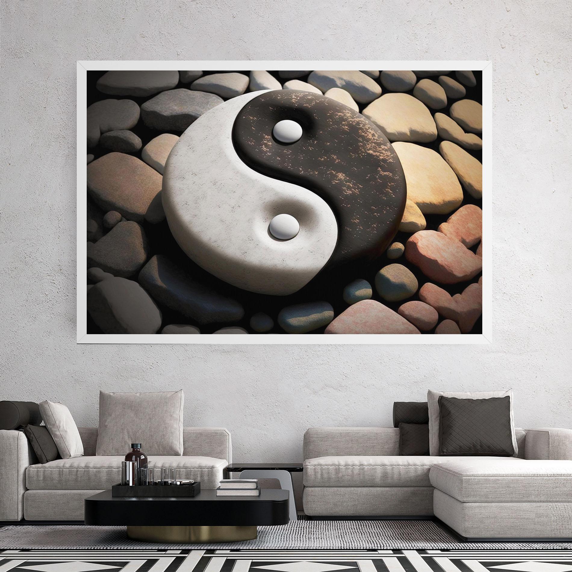Tablou Canvas Stone Yinyang mockup 2