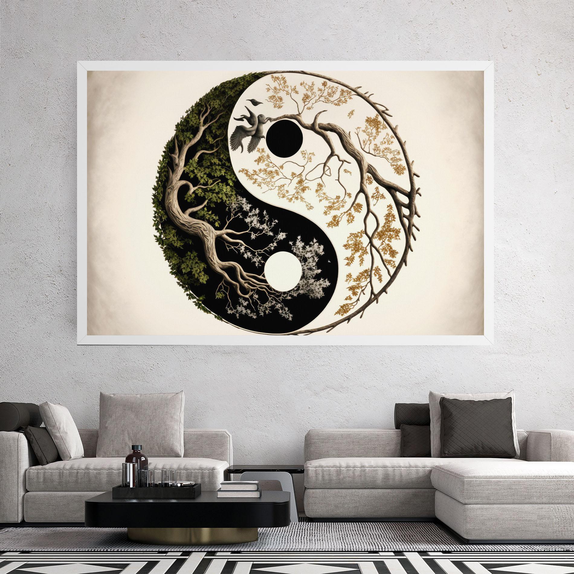 Tablou Canvas Tree Yinyang mockup 2