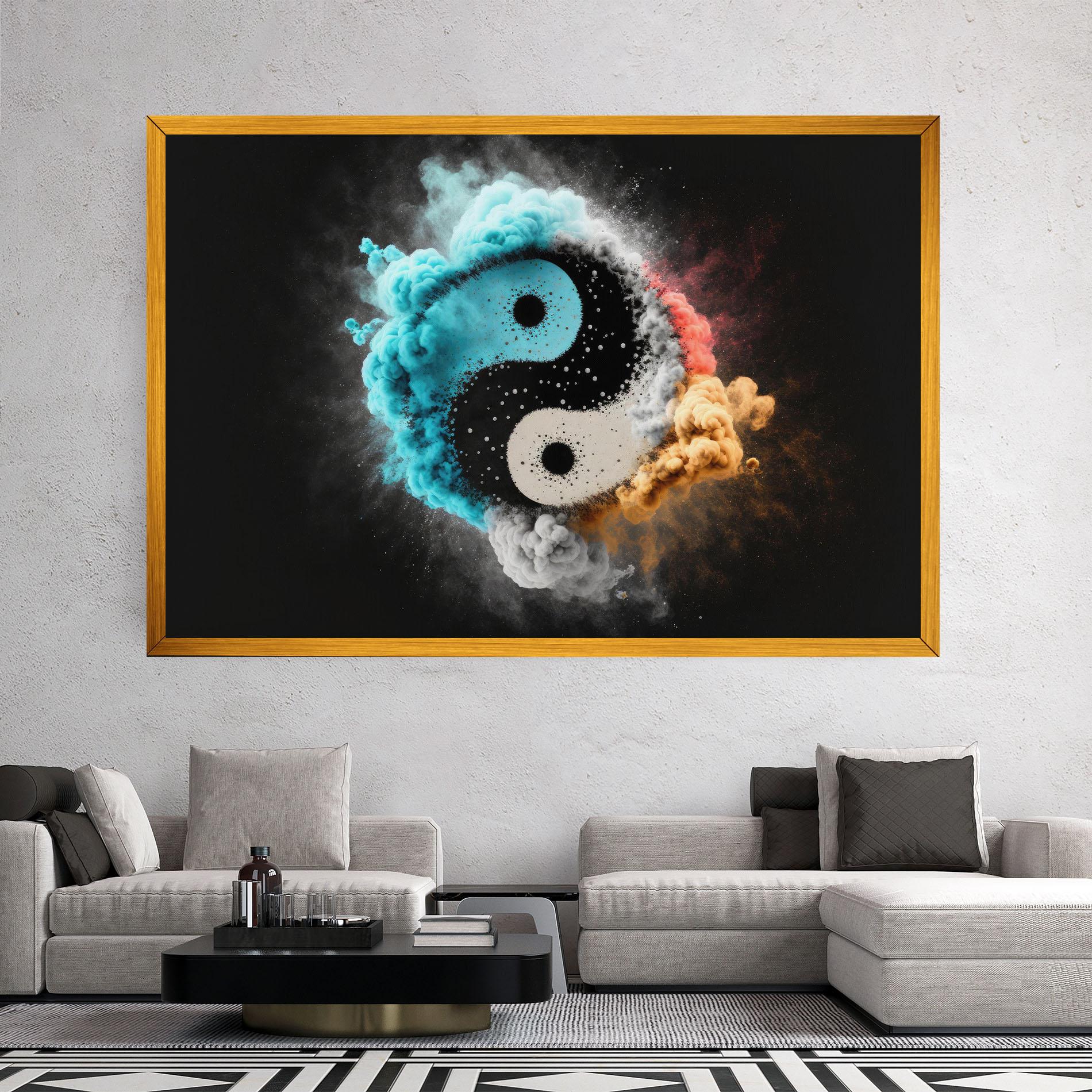 Tablou Canvas Blue Smoke Yinuang mockup 2