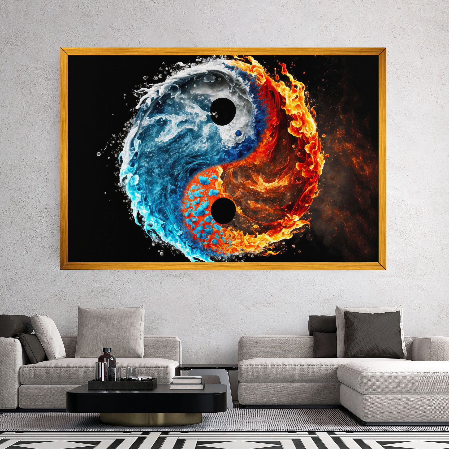 Fire Water Yin Yang mockup 2
