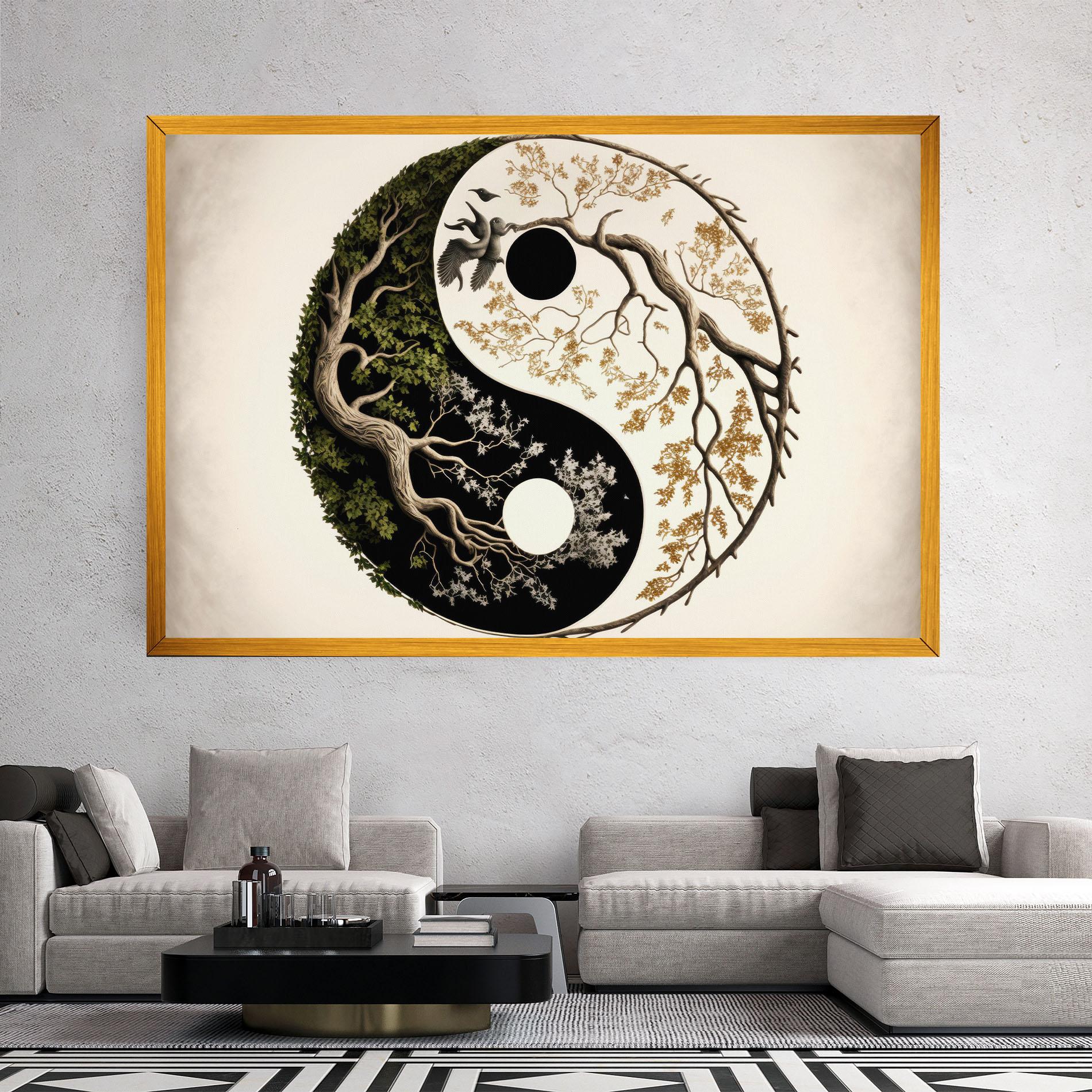 Tablou Canvas Tree Yinyang mockup 2