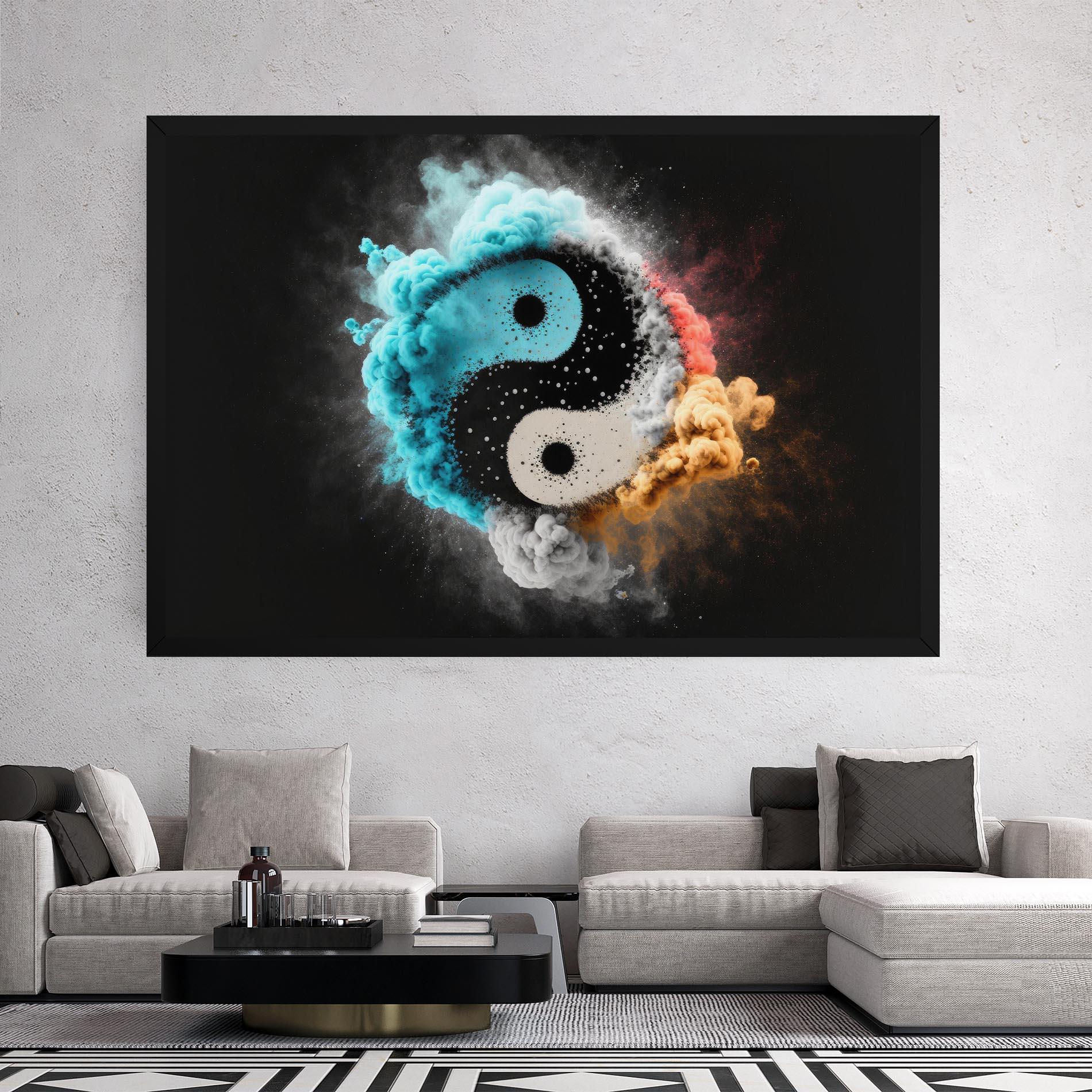 Tablou Canvas Blue Smoke Yinuang mockup 2