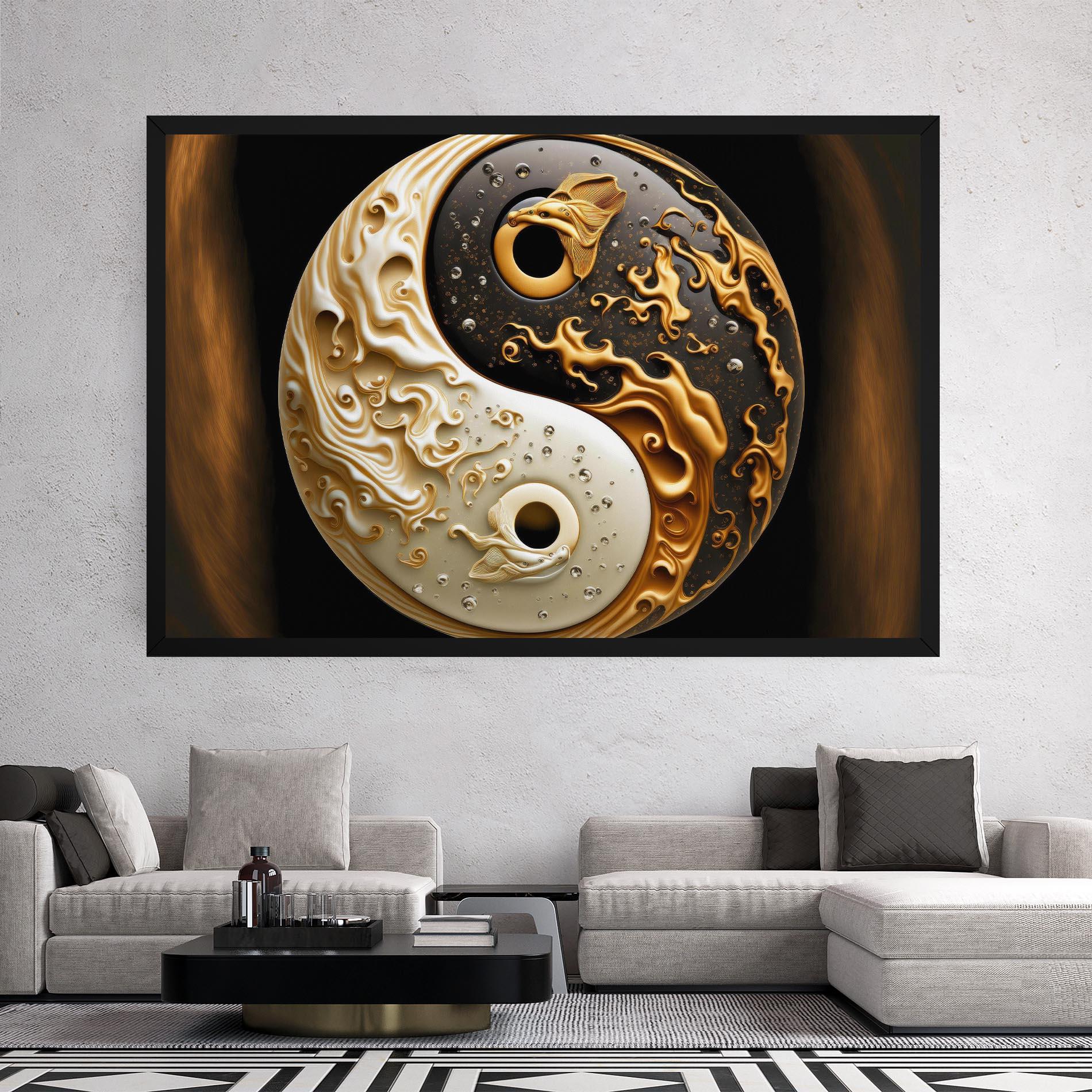Tablou Canvas Caramel Yinyang mockup 2