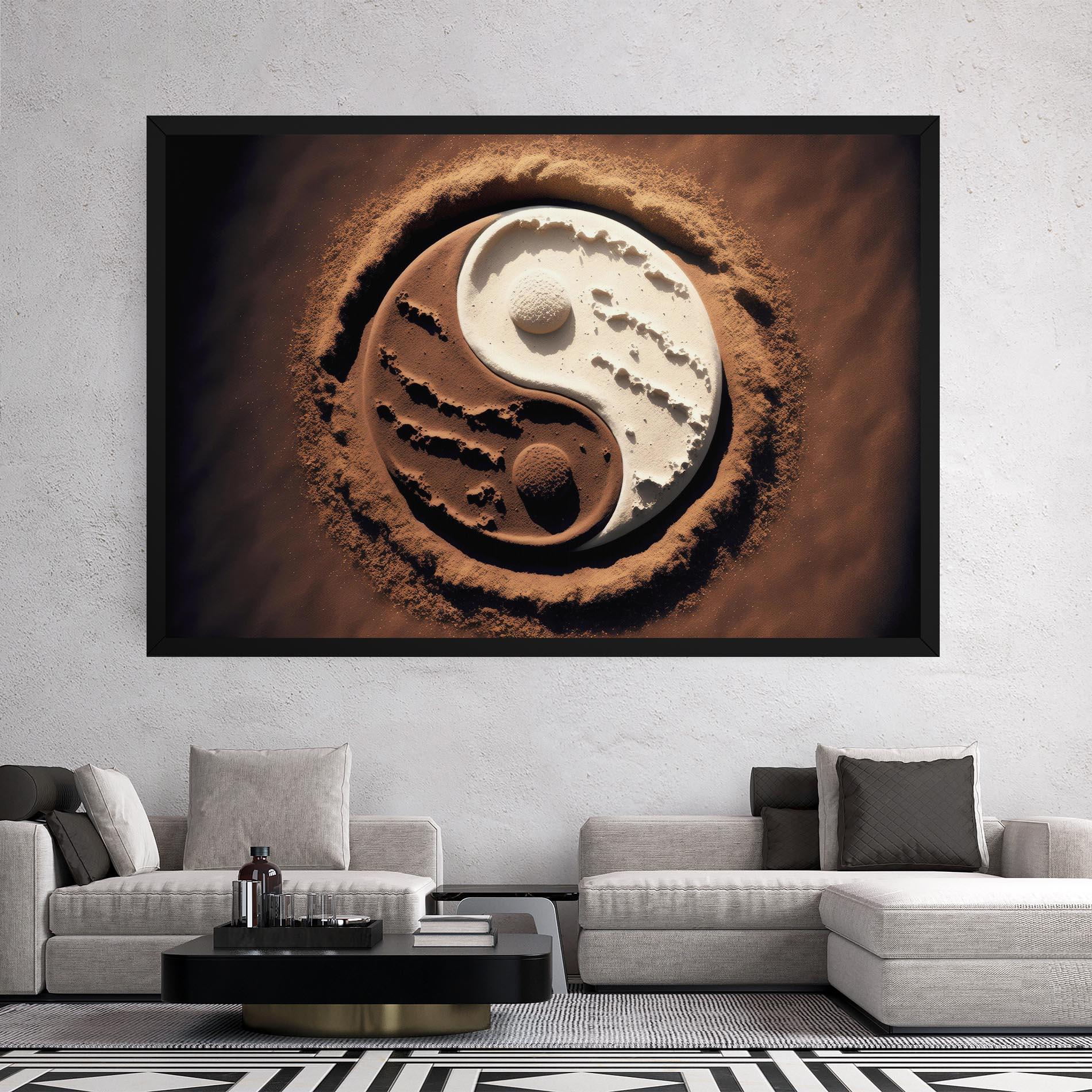 Tablou Canvas Earth Yinyang mockup 2