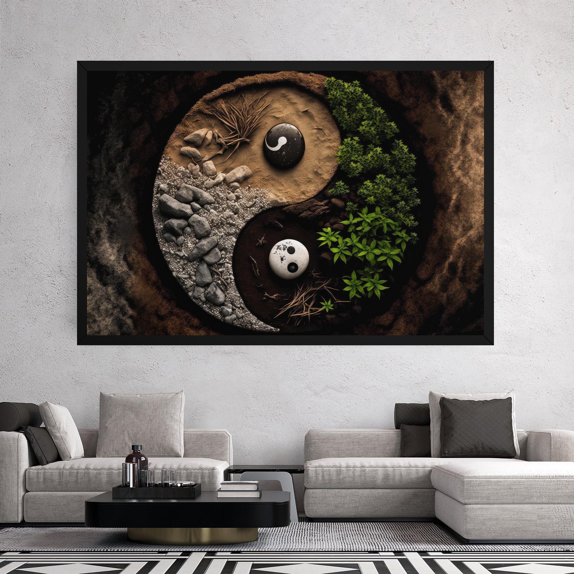 Tablou Canvas Nature Yinyang mockup 2