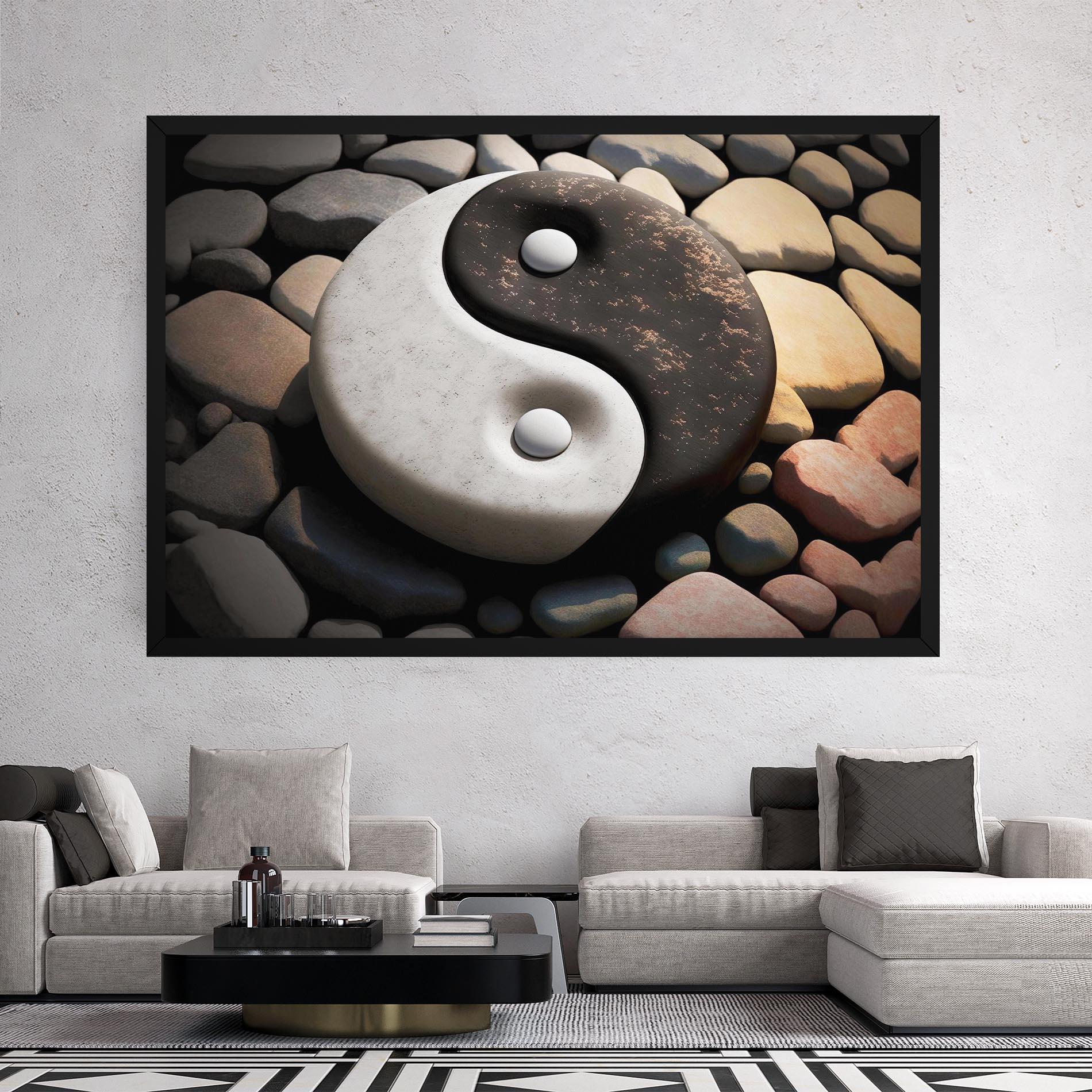 Tablou Canvas Stone Yinyang mockup 2