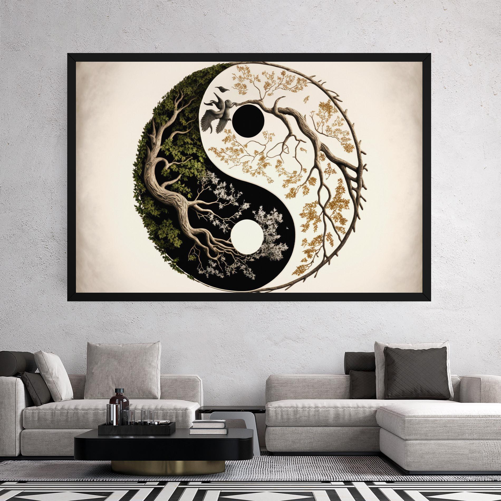Tablou Canvas Tree Yinyang mockup 2