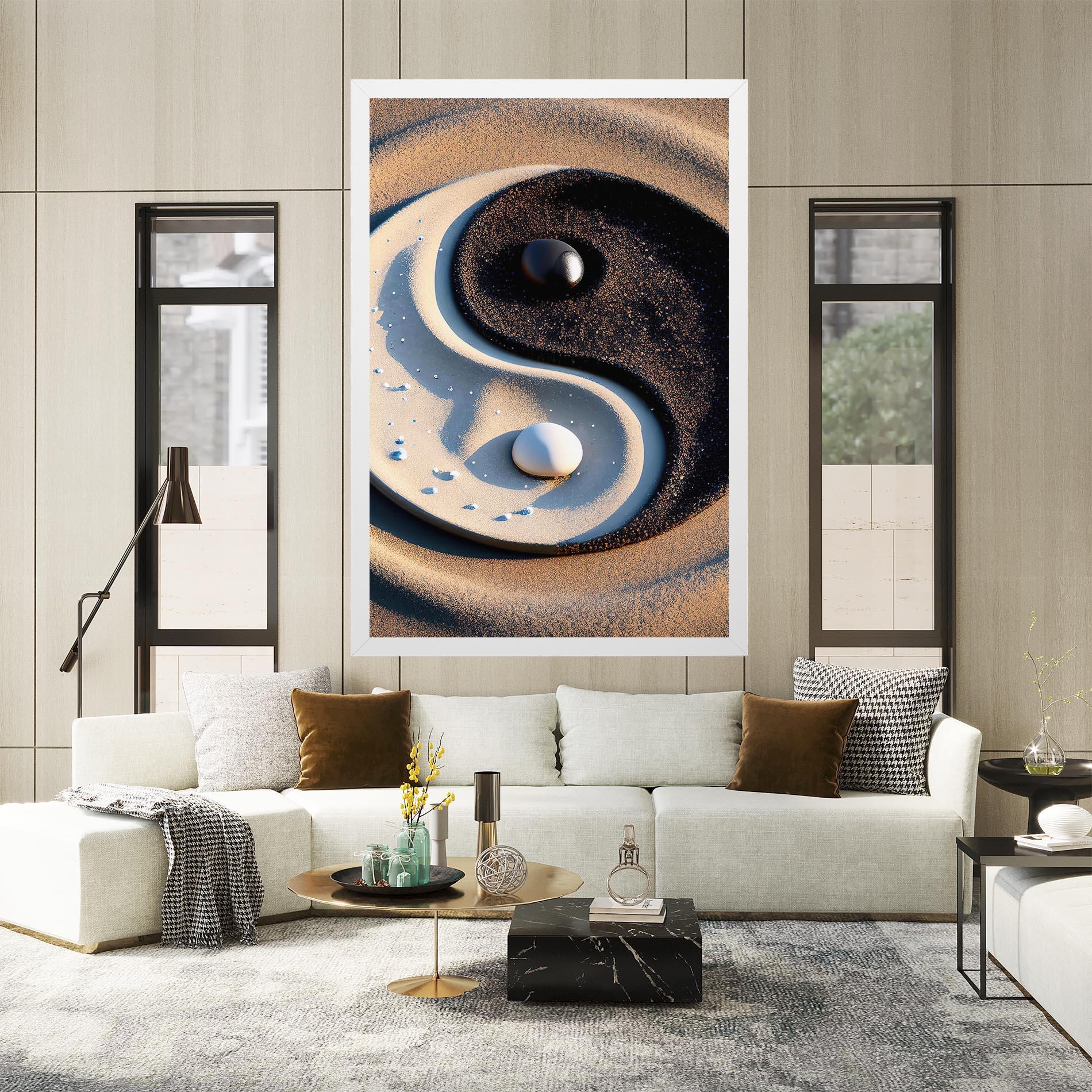 Tablou Canvas Pretty Sand Yinyang mockup 2