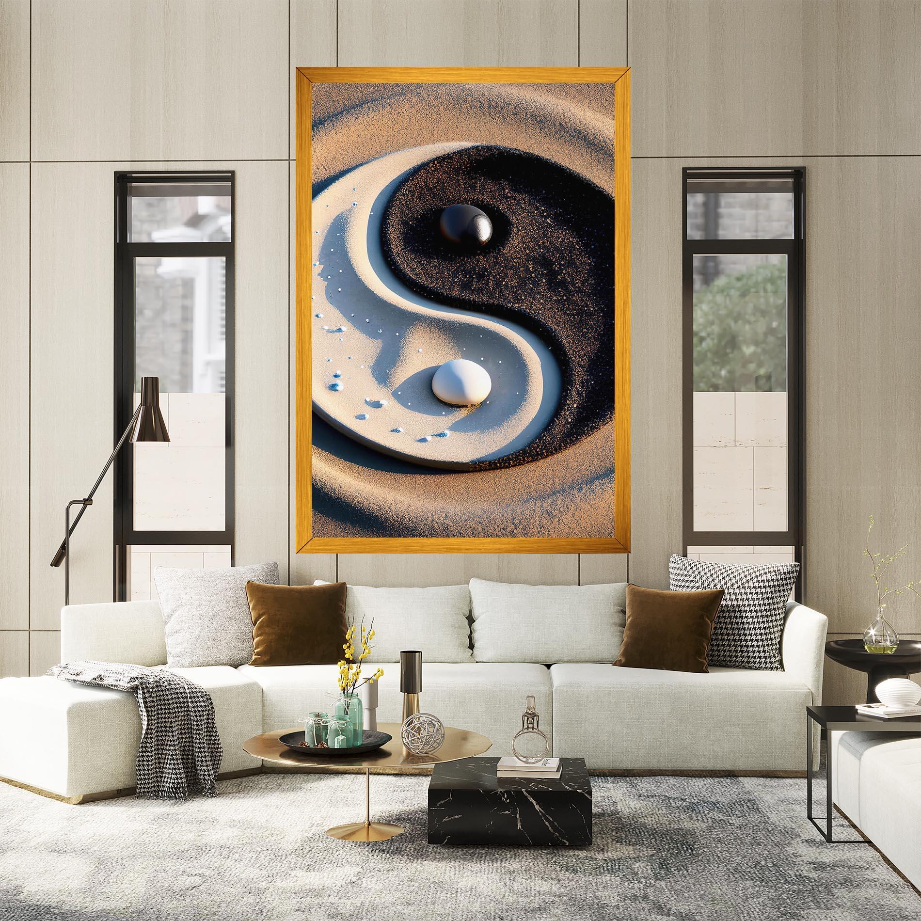 Tablou Canvas Pretty Sand Yinyang mockup 2