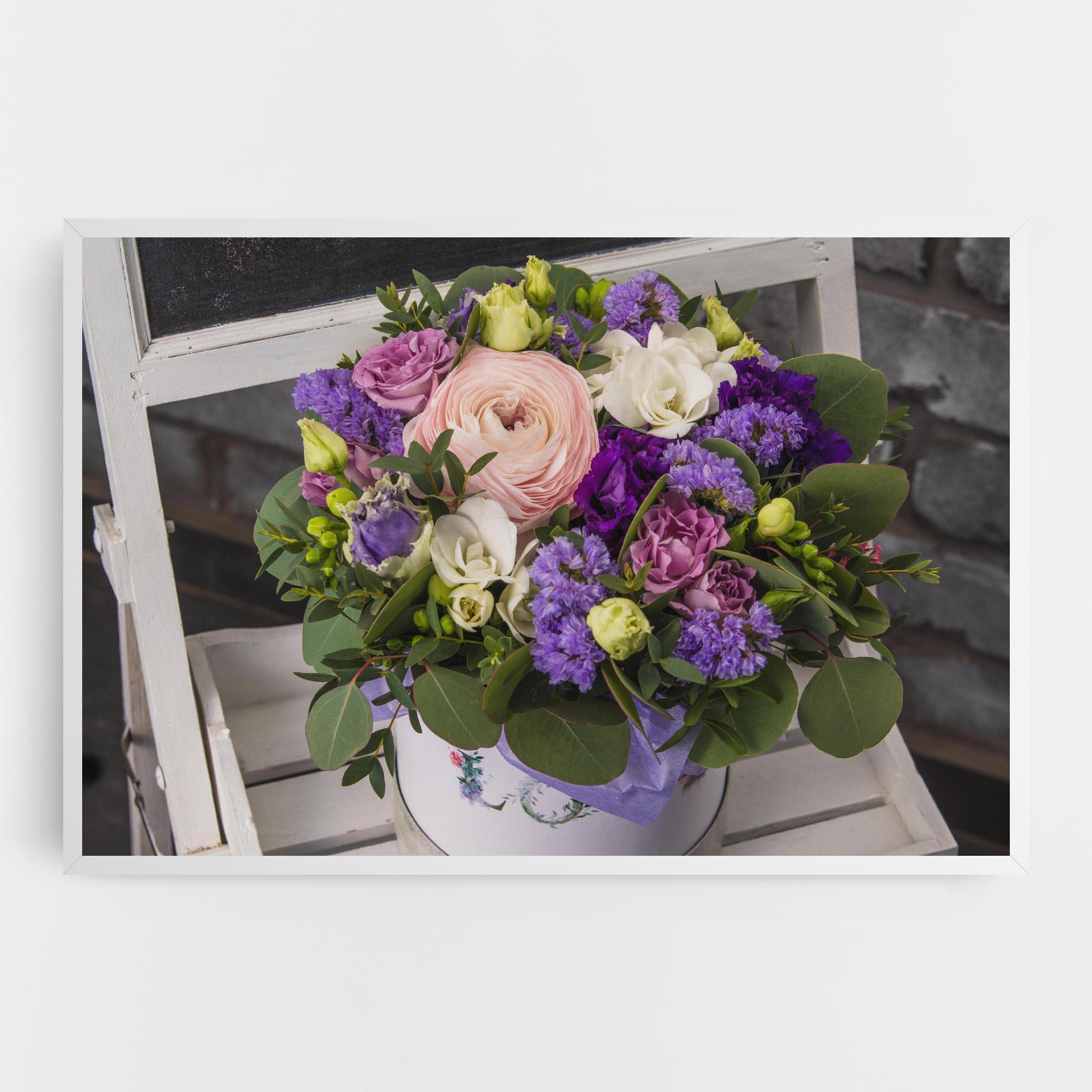 Tablou Canvas Big Pink Rose Bouquet mockup 0