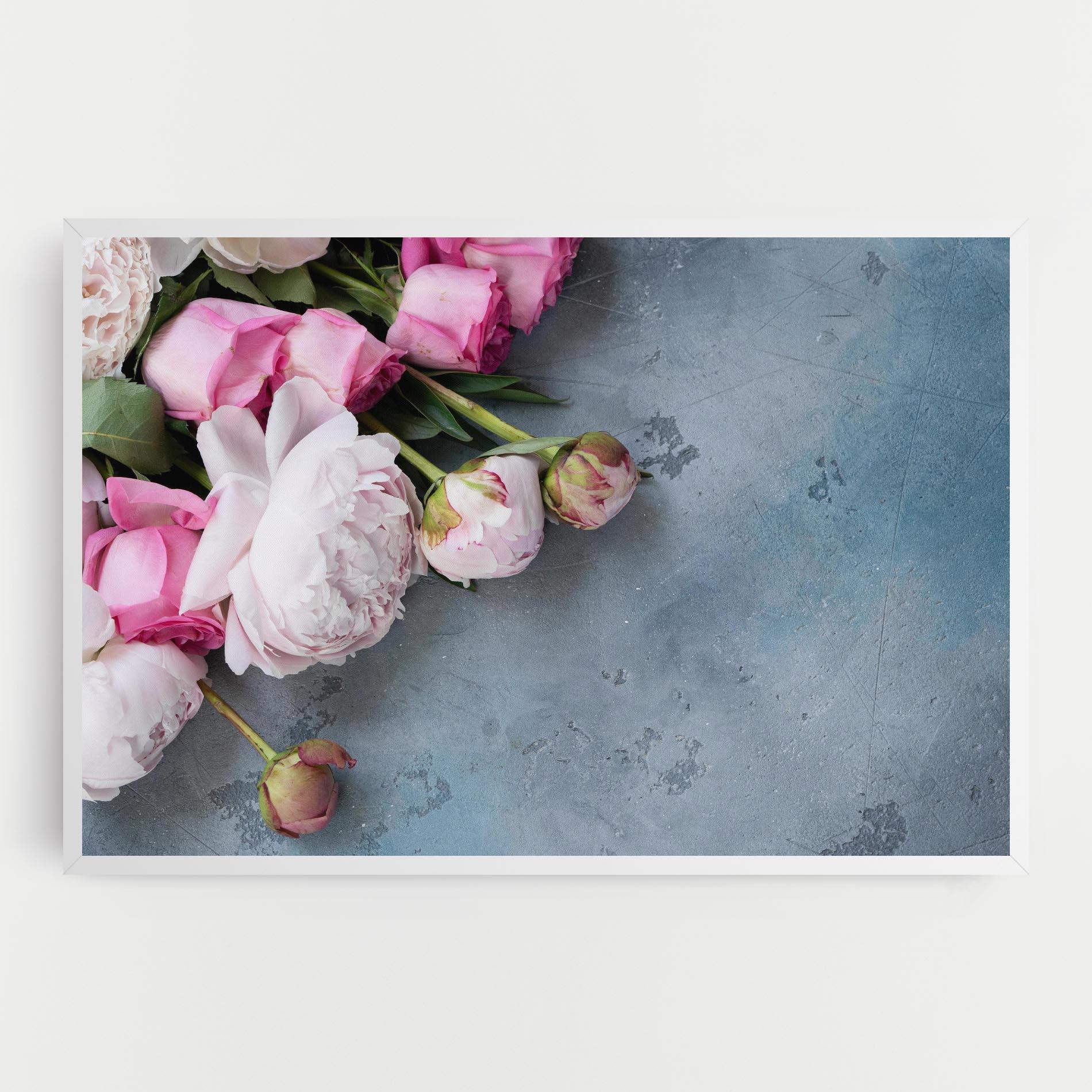 Tablou Canvas Cute Pink Peonies mockup 0