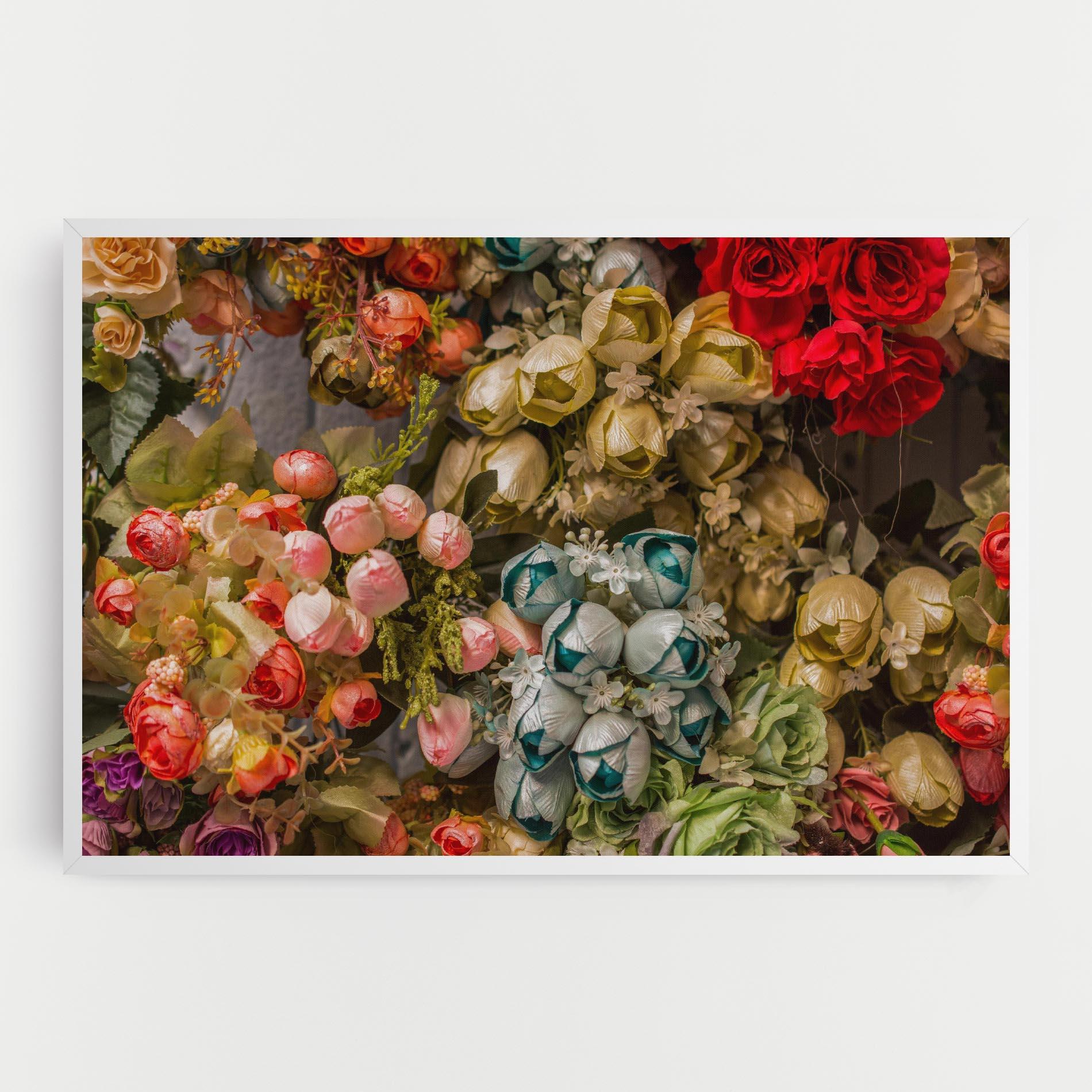 Tablou Canvas Fake Flowers Wall mockup 0