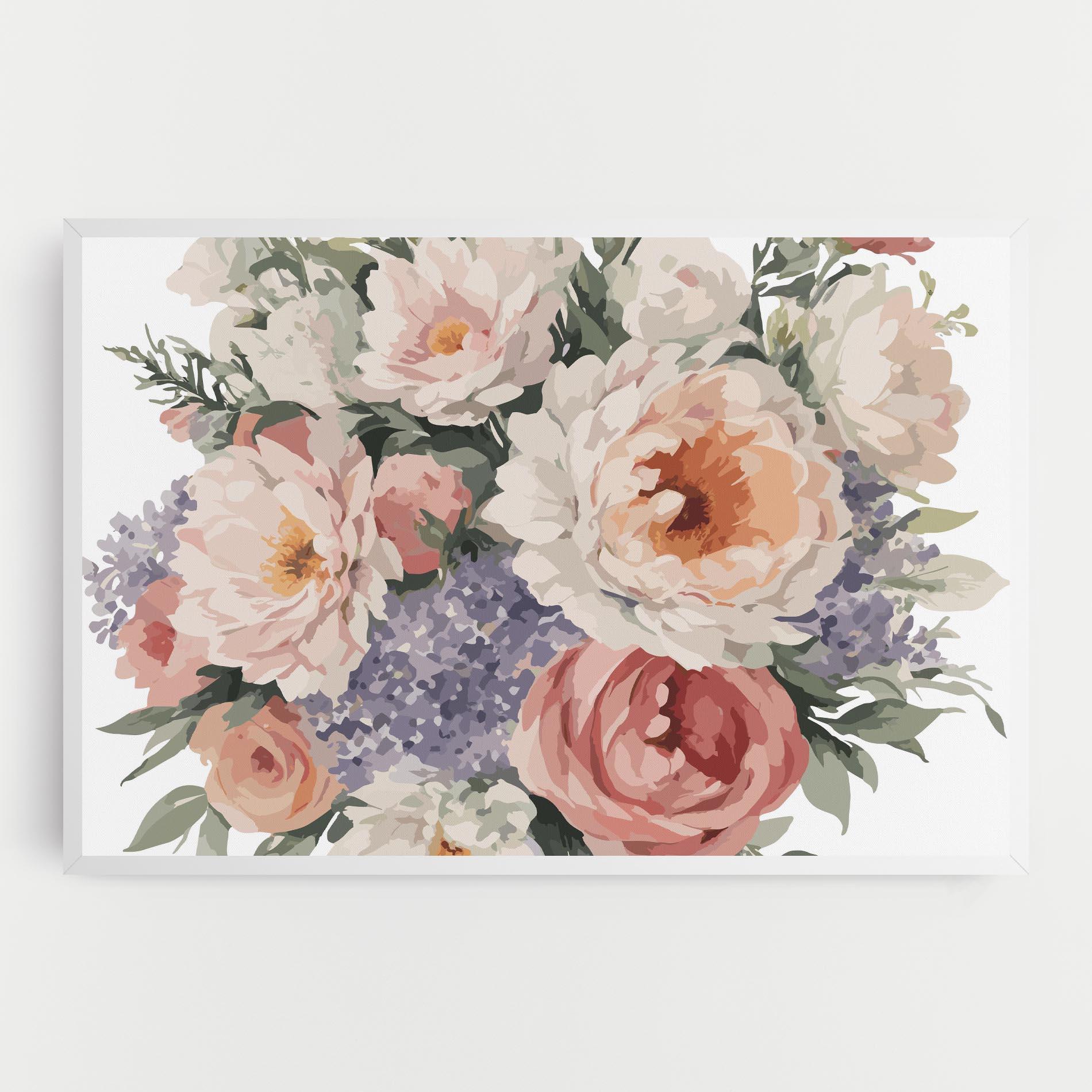 Tablou Canvas Pretty Watercolor Bouquet mockup 0