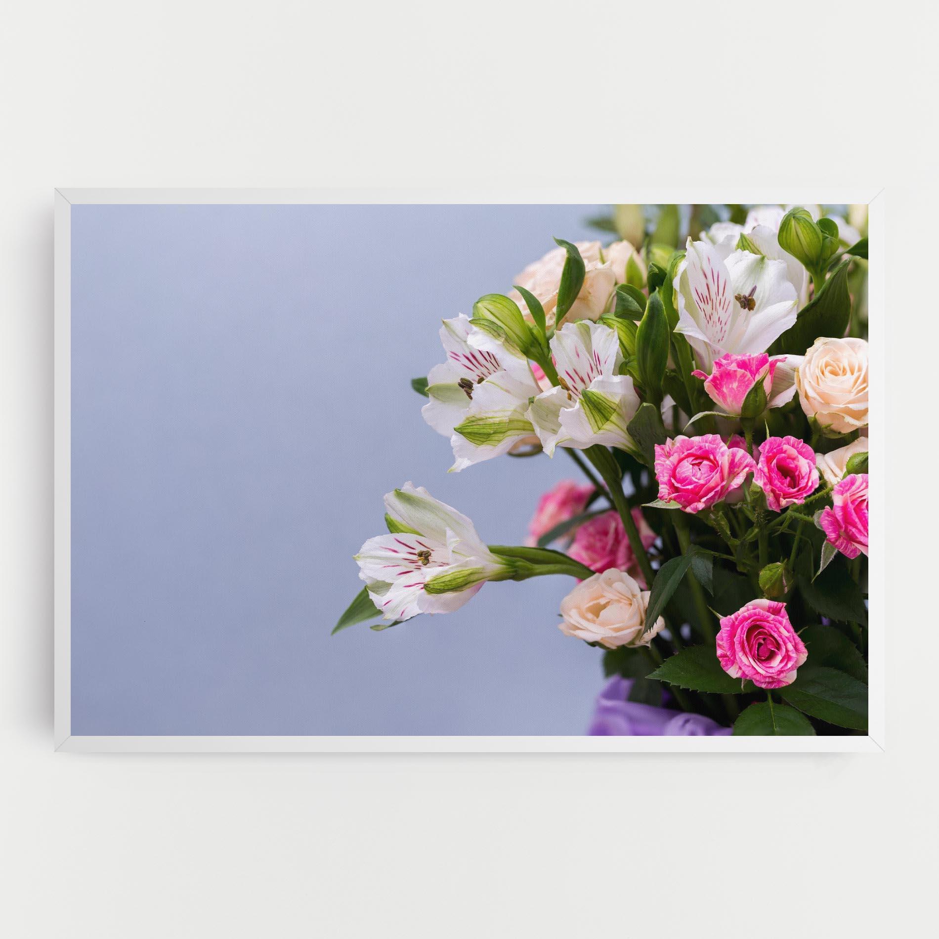 Tablou Canvas White Pink Bouquet mockup 0