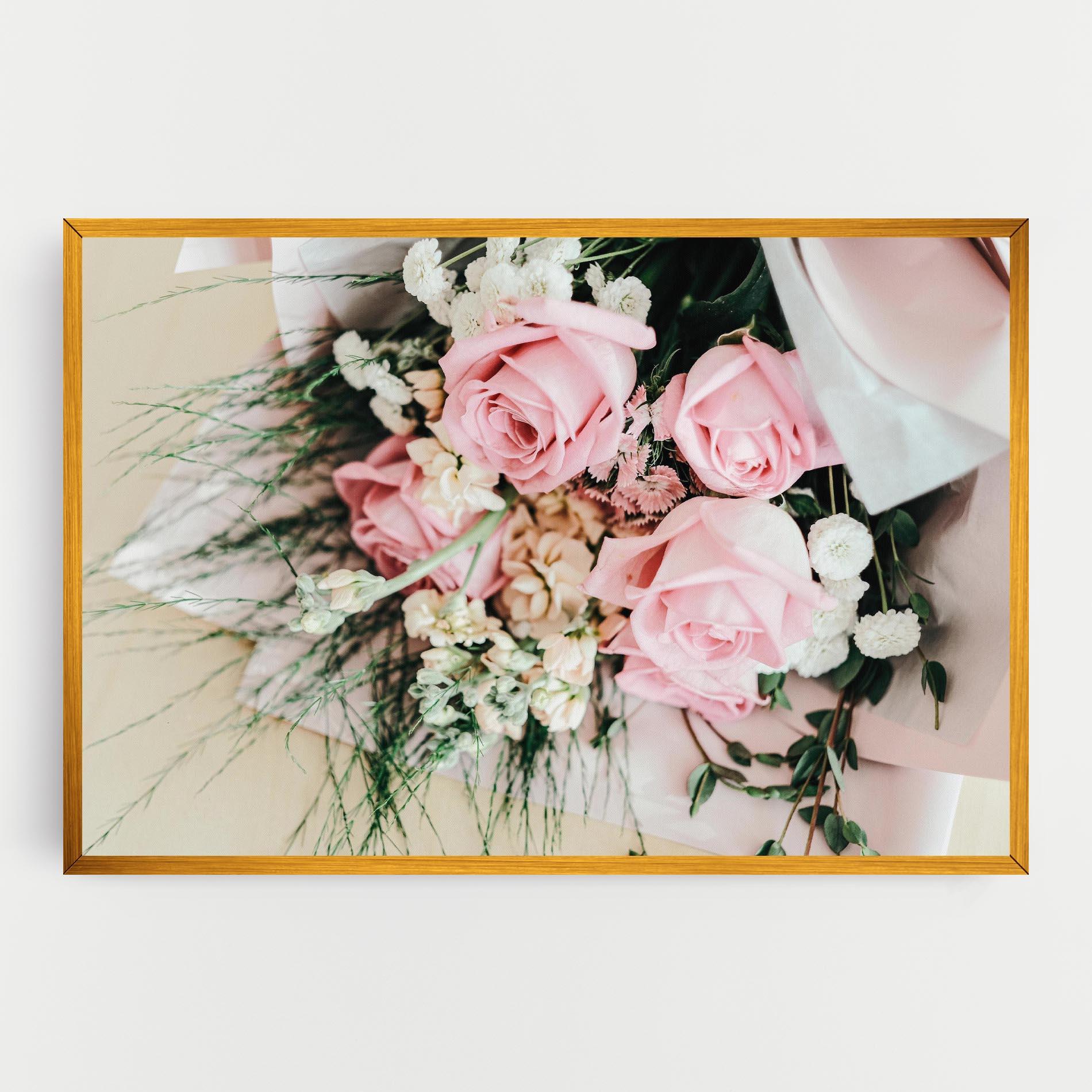 Tablou Canvas Baby Pink Bouquet mockup 0