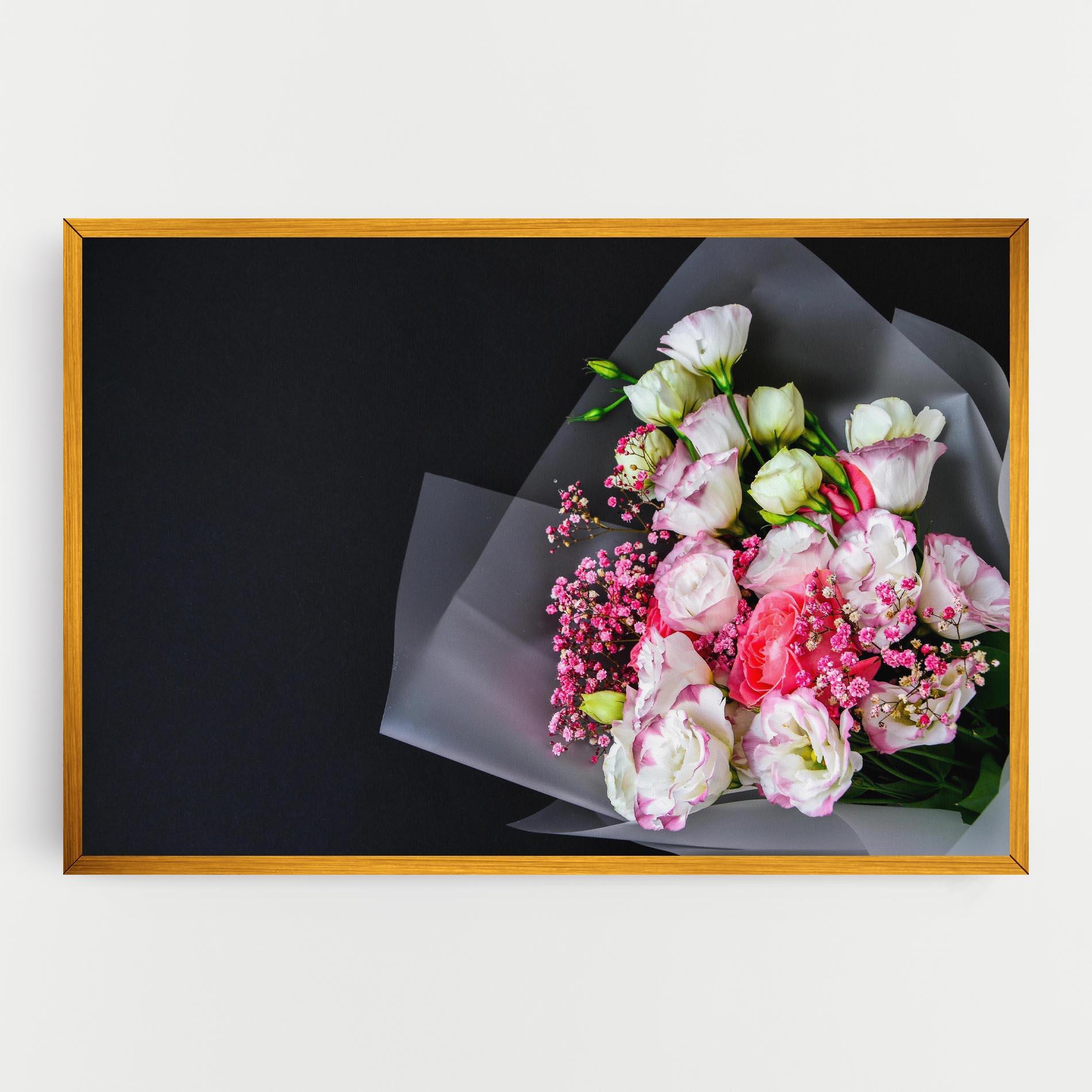 Tablou Canvas Cute Roses Bouquet mockup 0