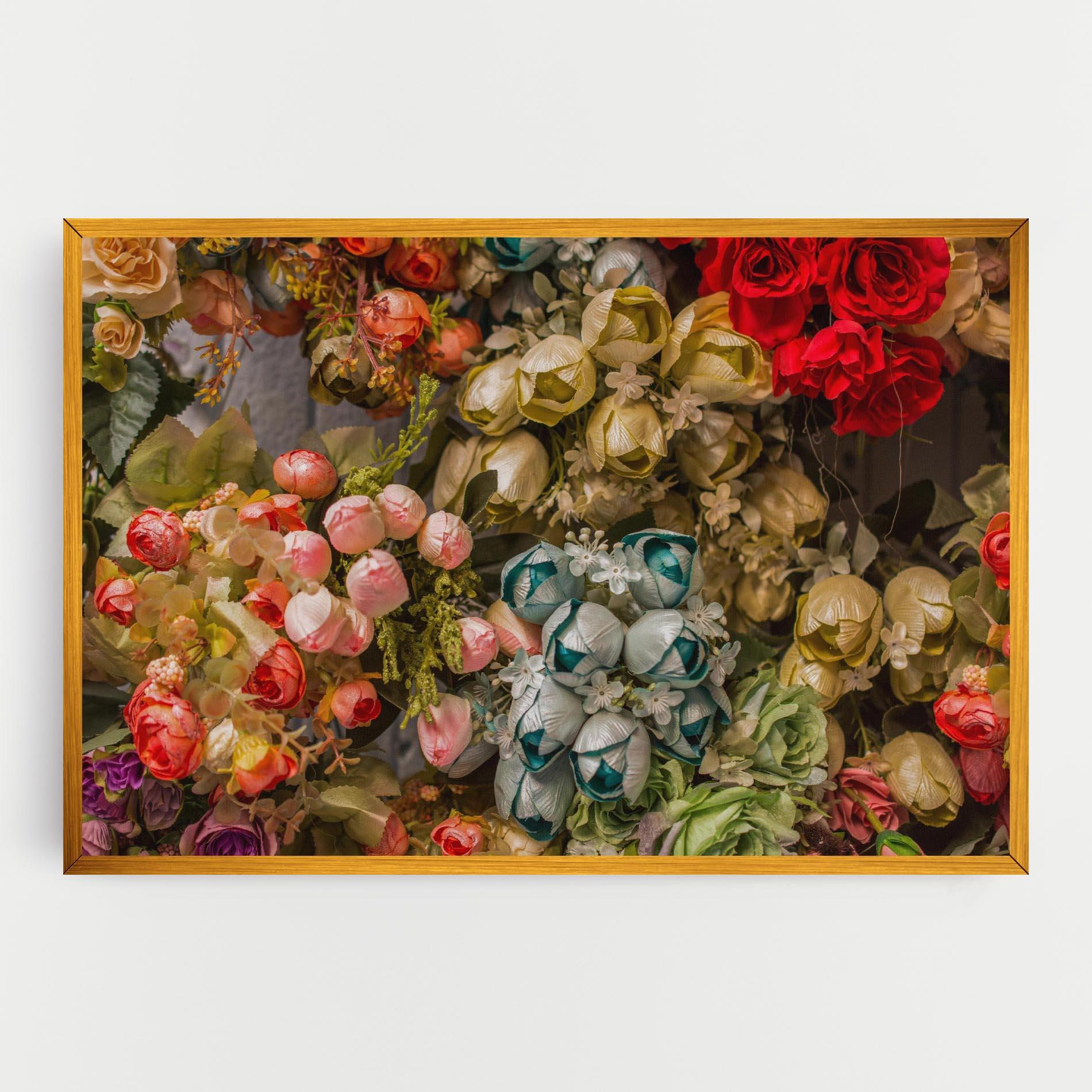 Tablou Canvas Fake Flowers Wall mockup 0