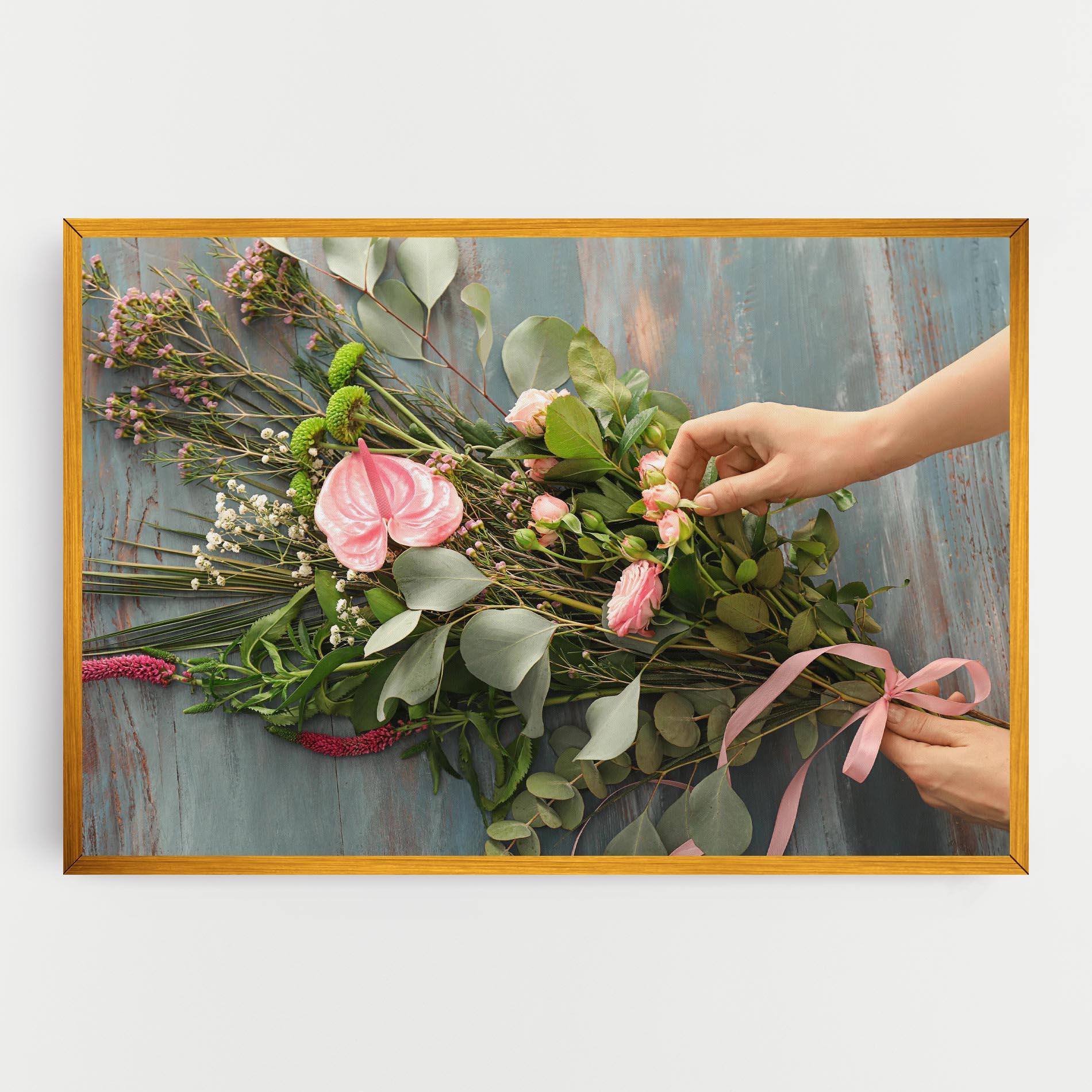 Tablou Canvas Preparing Bouquet mockup 0