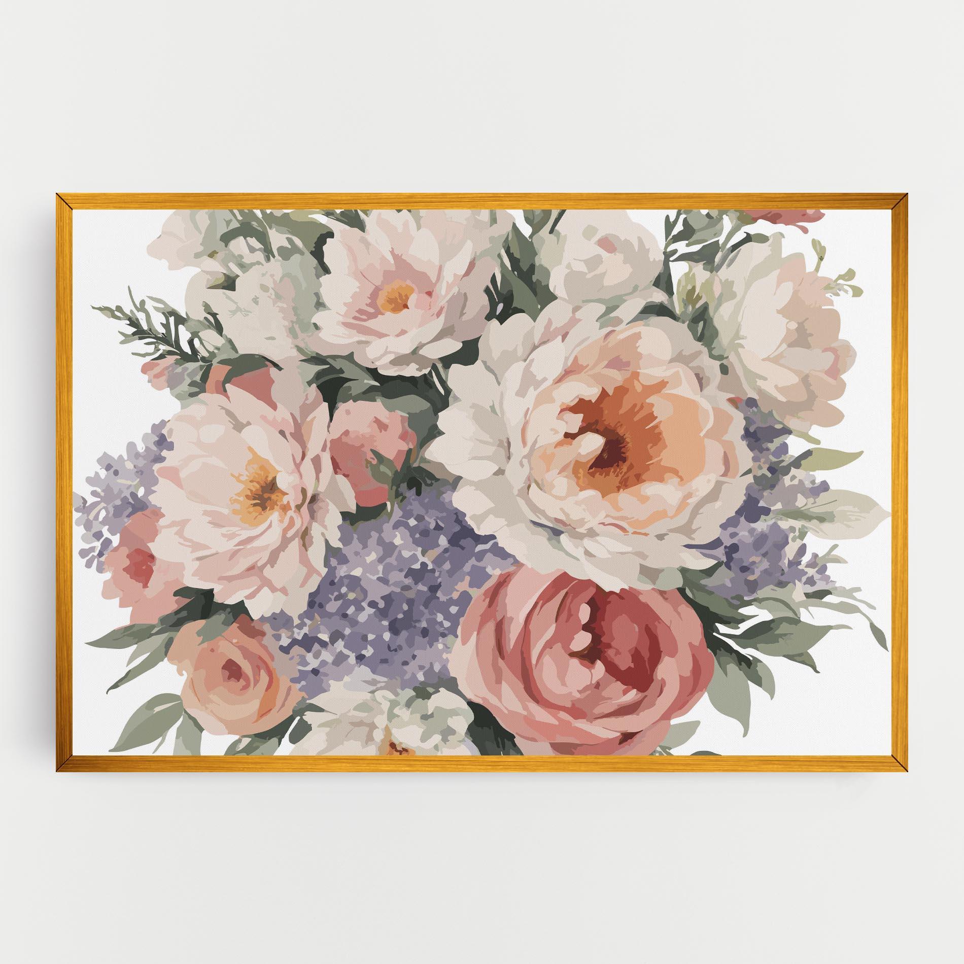 Tablou Canvas Pretty Watercolor Bouquet mockup 0