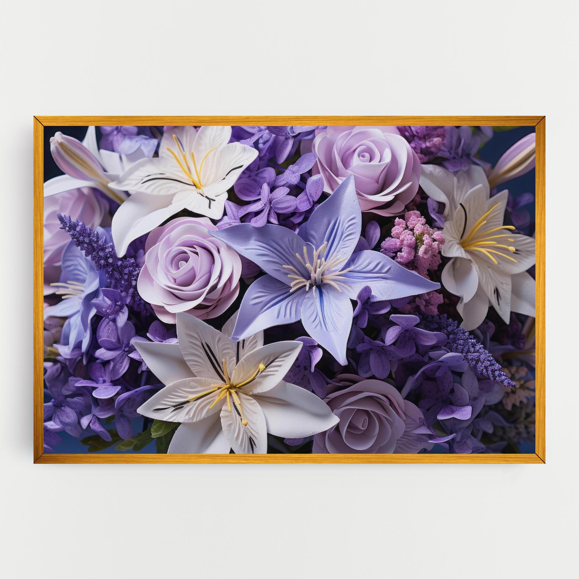 Tablou Canvas Purple Cute Bouquet mockup 0