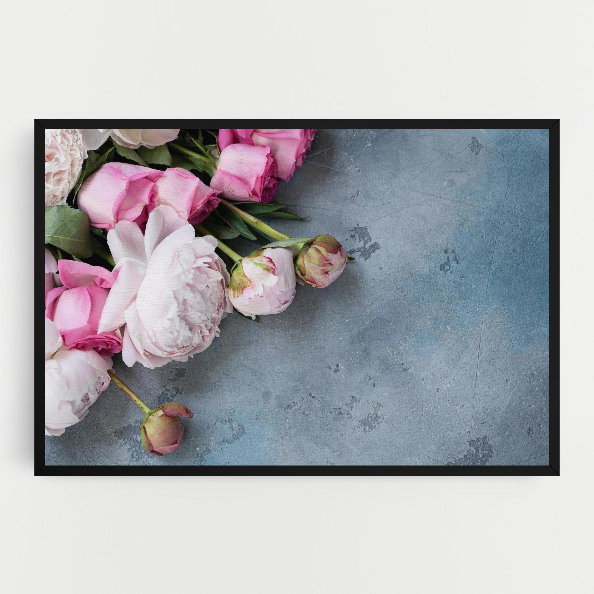 Tablou Canvas Cute Pink Peonies mockup 0