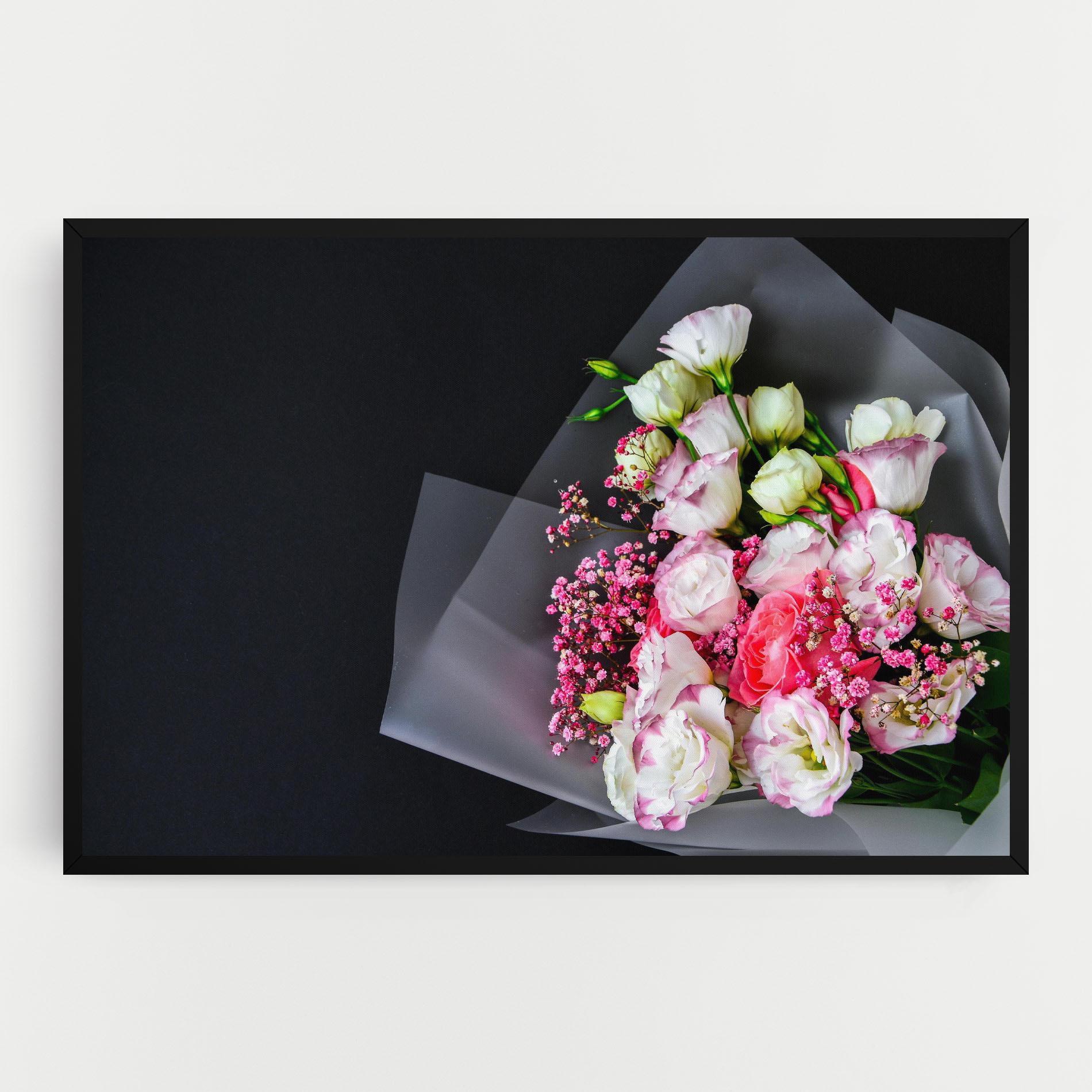 Tablou Canvas Cute Roses Bouquet mockup 0