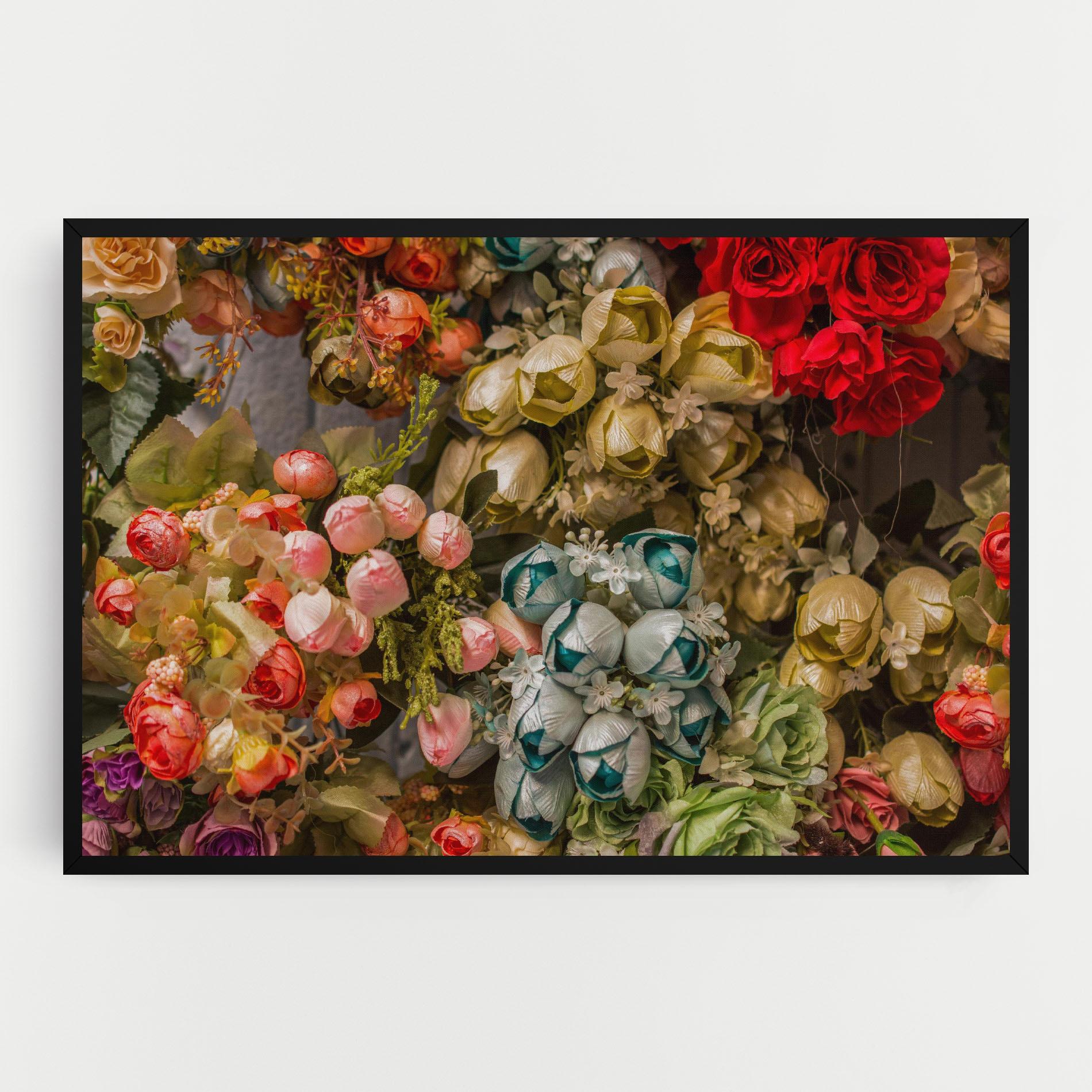 Tablou Canvas Fake Flowers Wall mockup 0