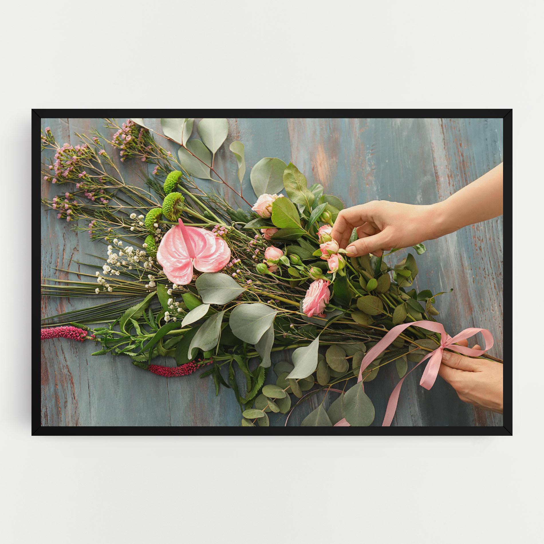 Tablou Canvas Preparing Bouquet mockup 0