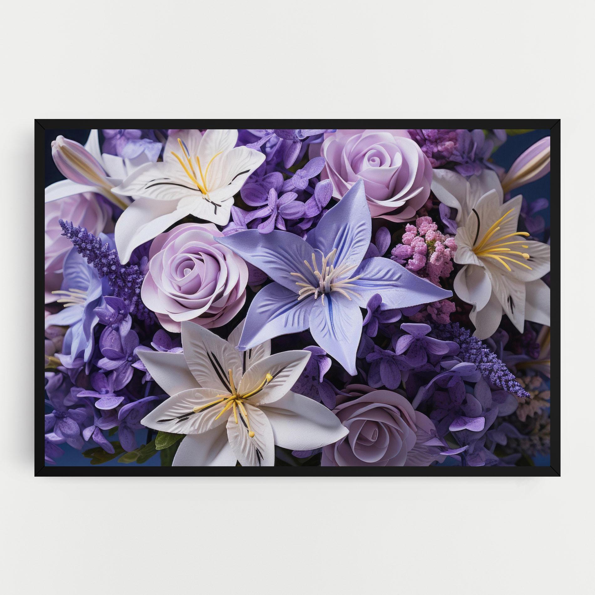 Tablou Canvas Purple Cute Bouquet mockup 0